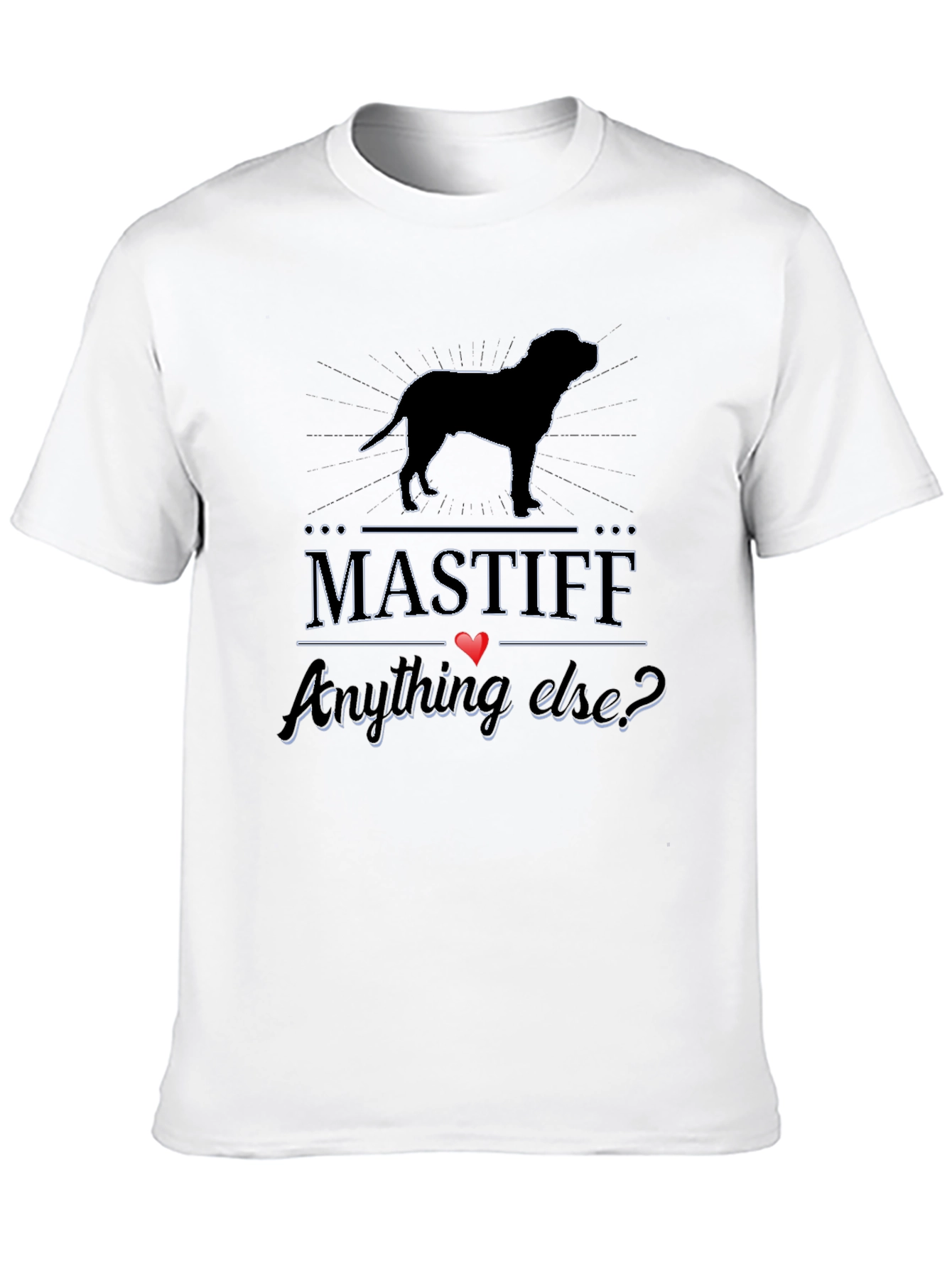 Mastiff Dog Breed Black Graphic Tee
