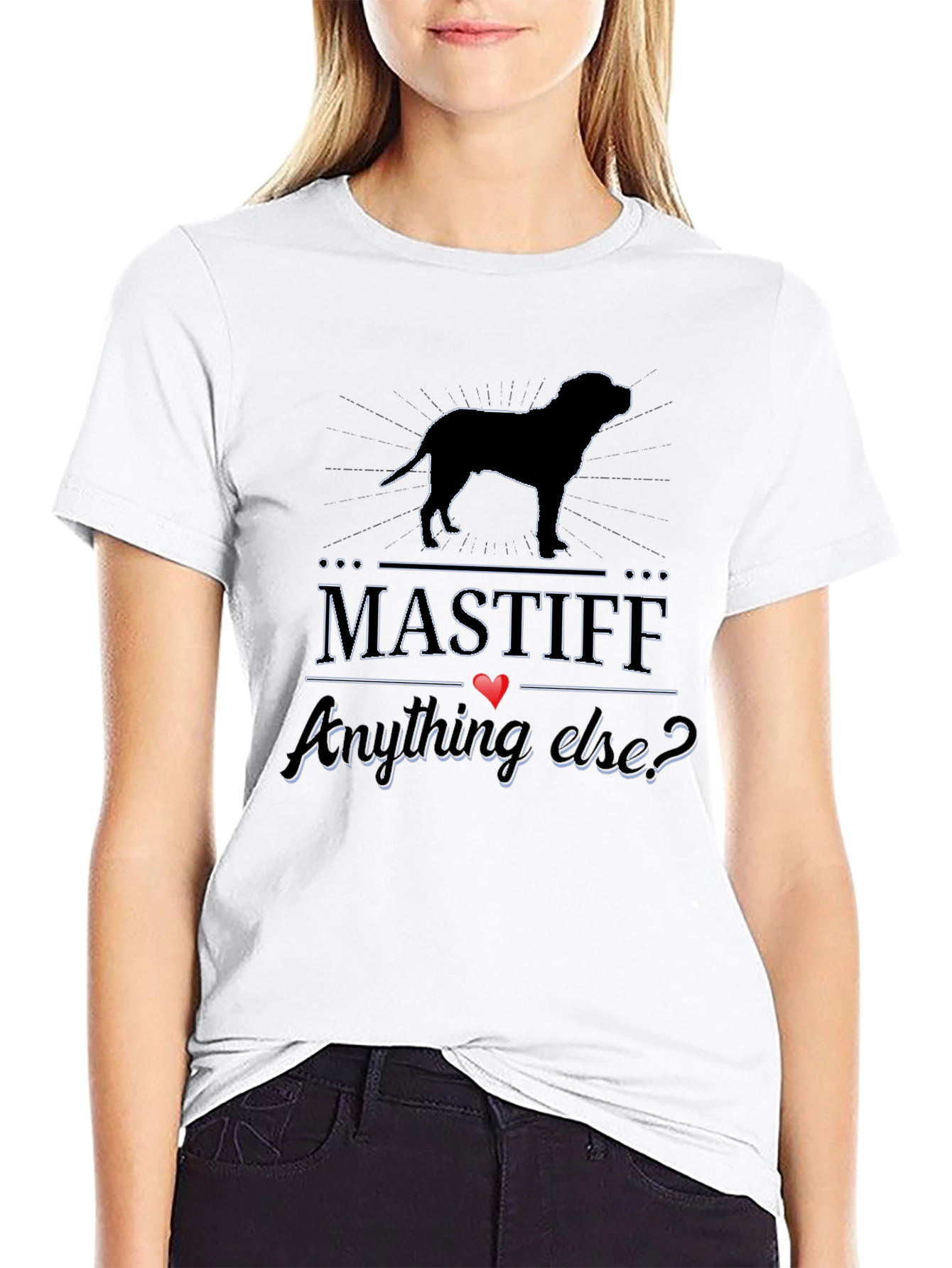 Mastiff Dog Breed Black Graphic Tee