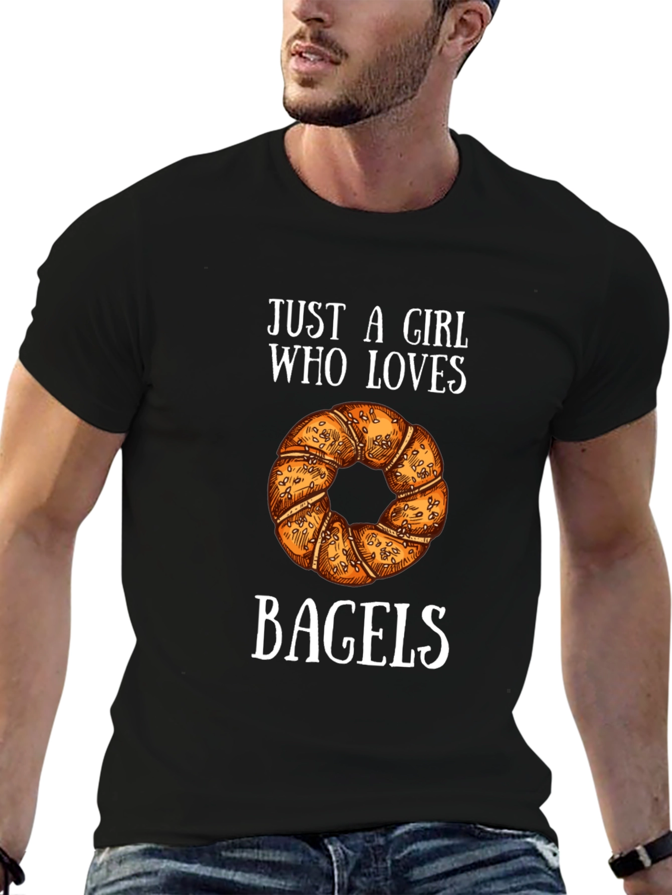 Bagel Lover Graphic T-Shirt - Casual Tee