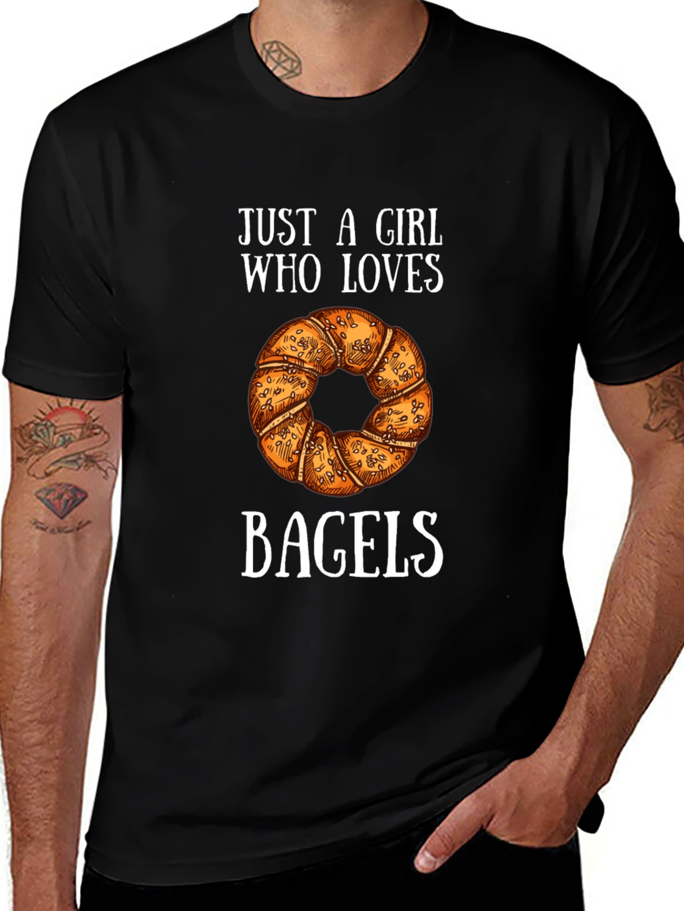 Bagel Lover Graphic T-Shirt - Casual Tee