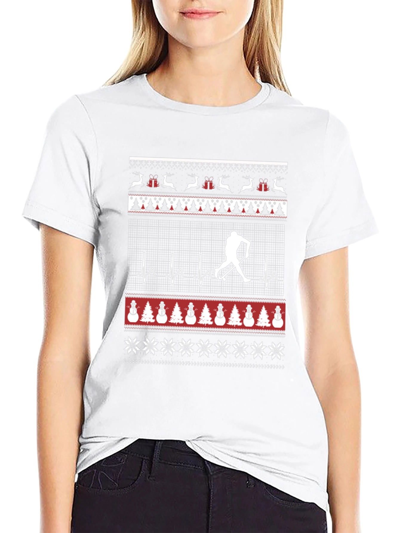 Hockey Ugly Christmas Sweater T-Shirt