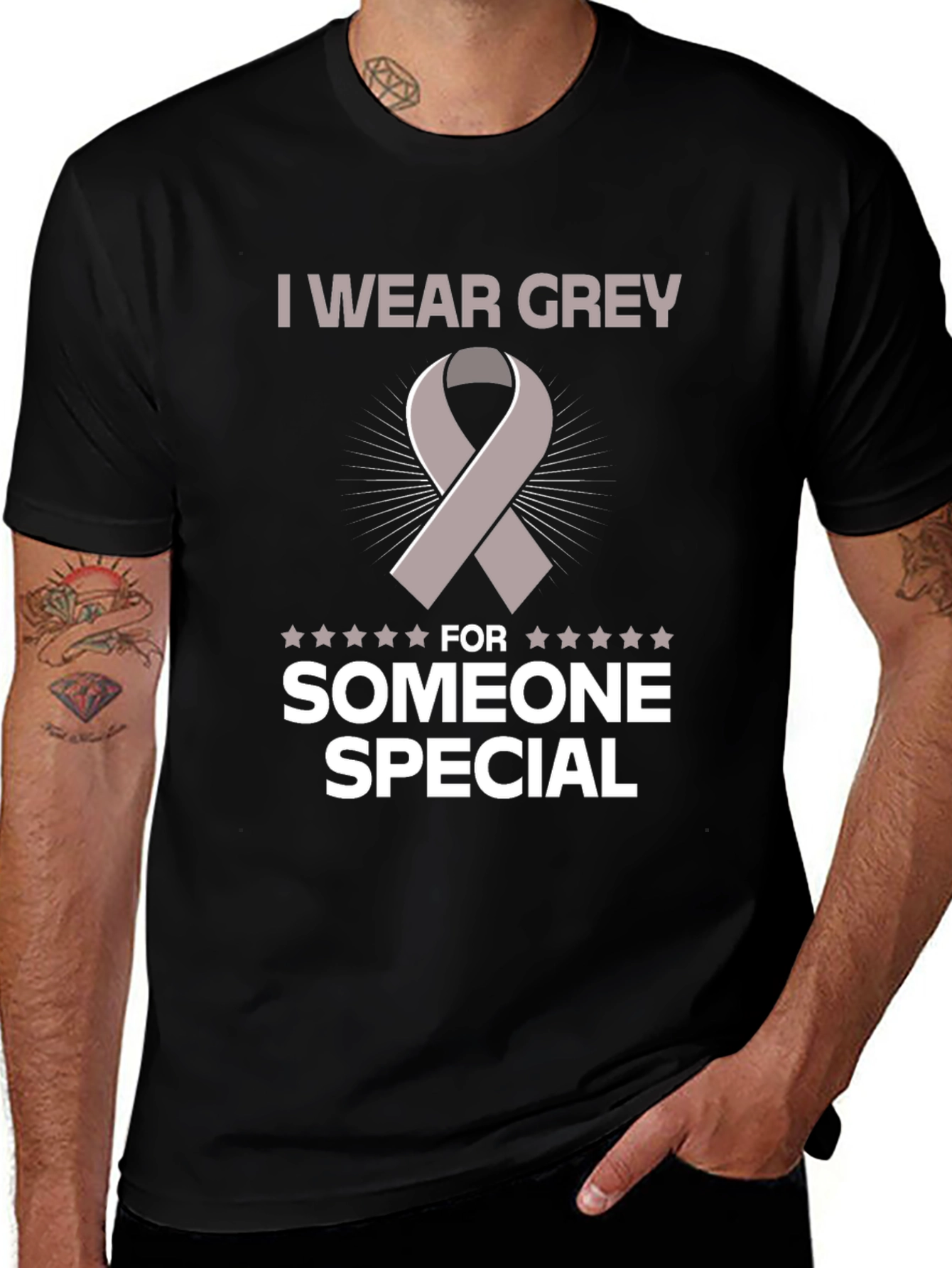 Grey Ribbon Awareness T-Shirt