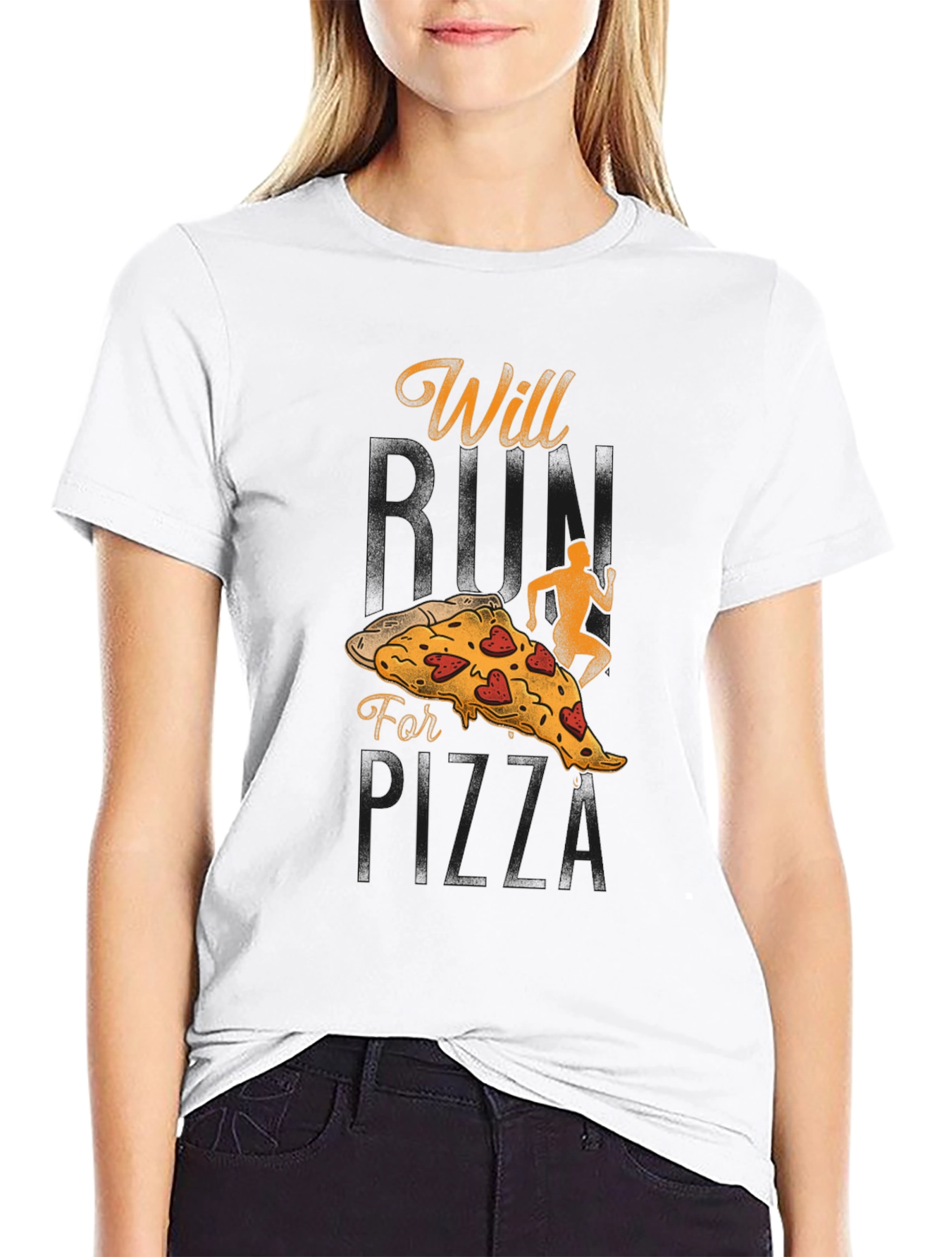 Will Run for Pizza Graphic Tee