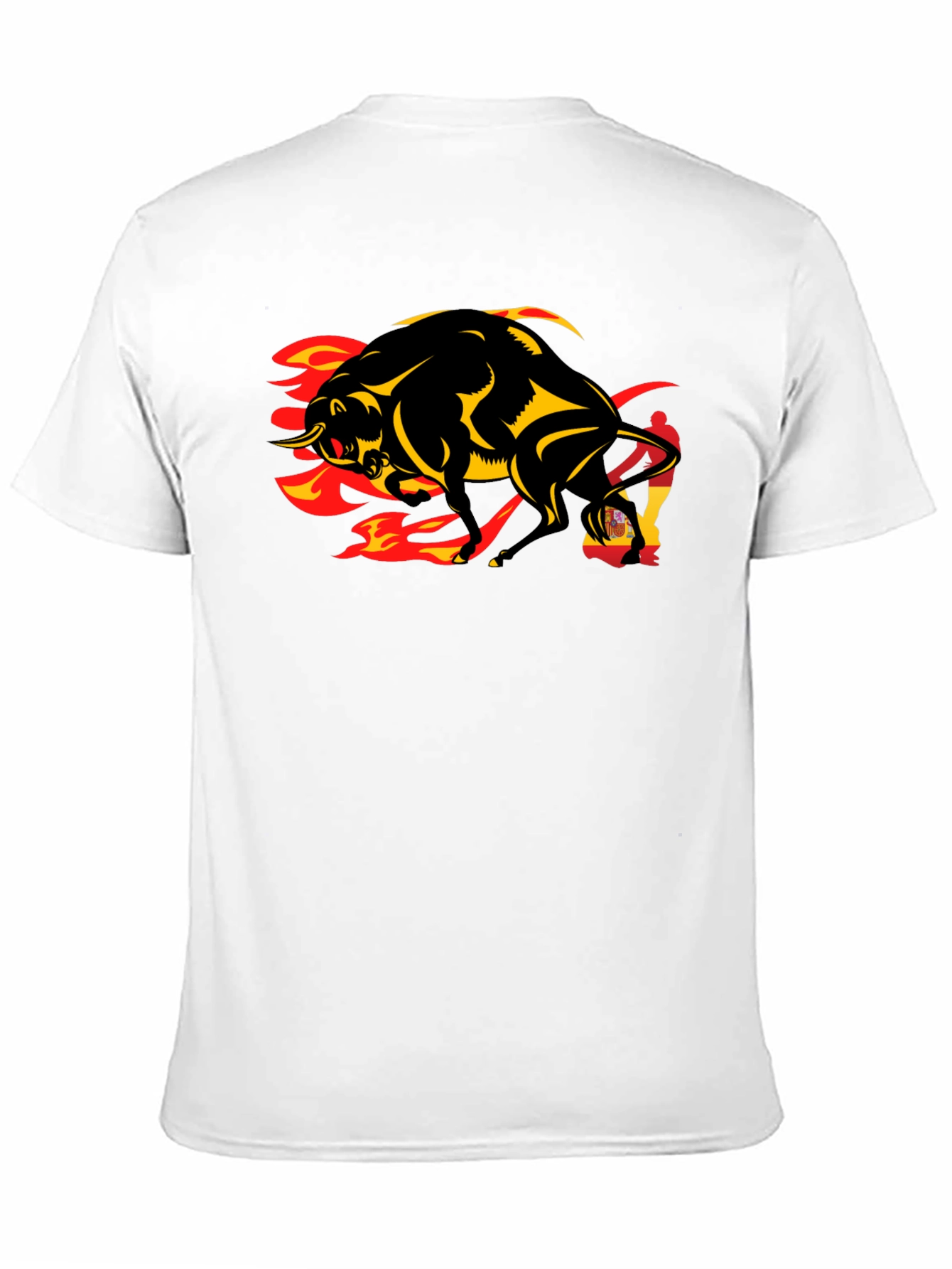 Fiery Bull Graphic Tee - Black