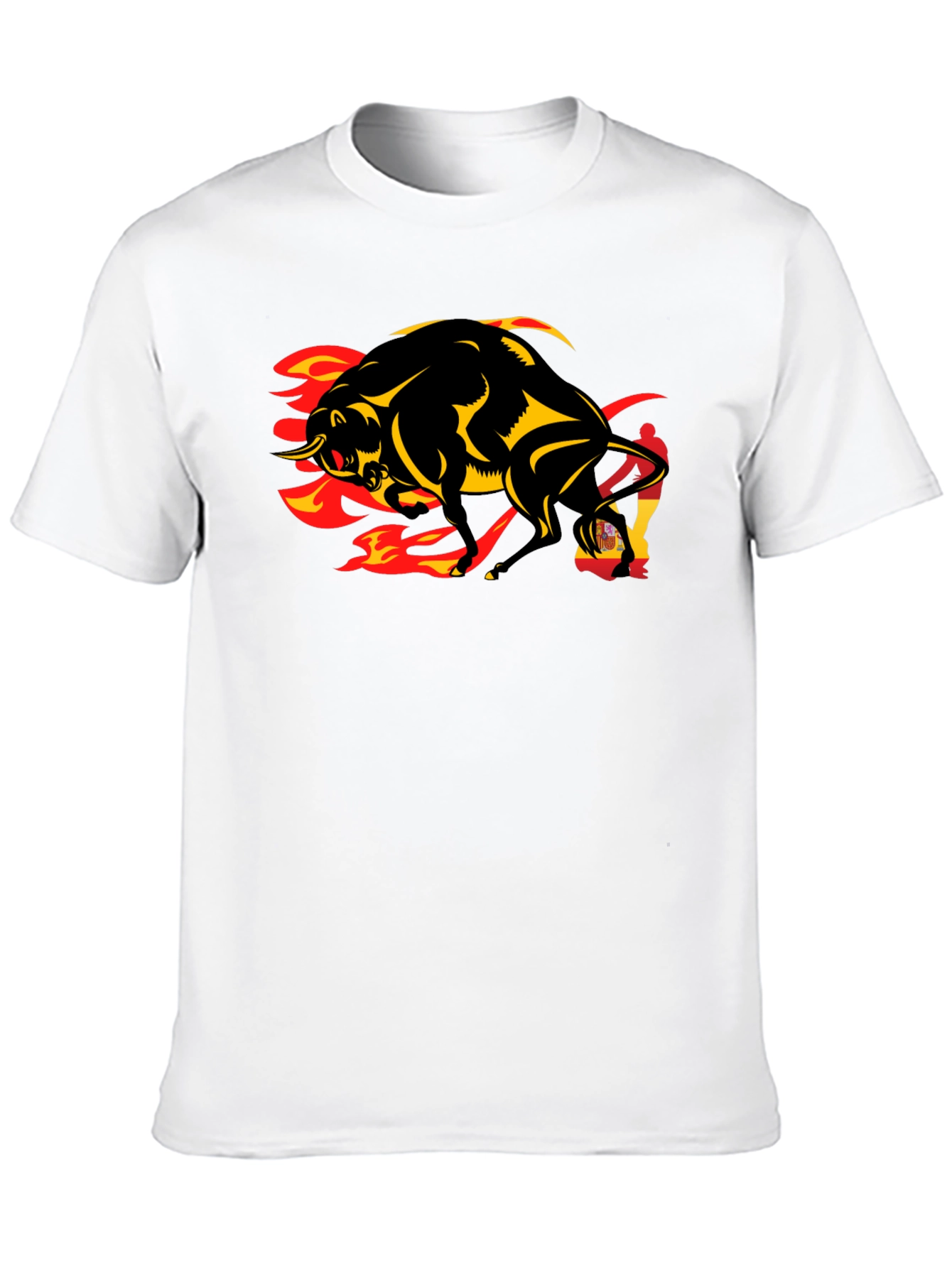 Fiery Bull Graphic Tee - Black