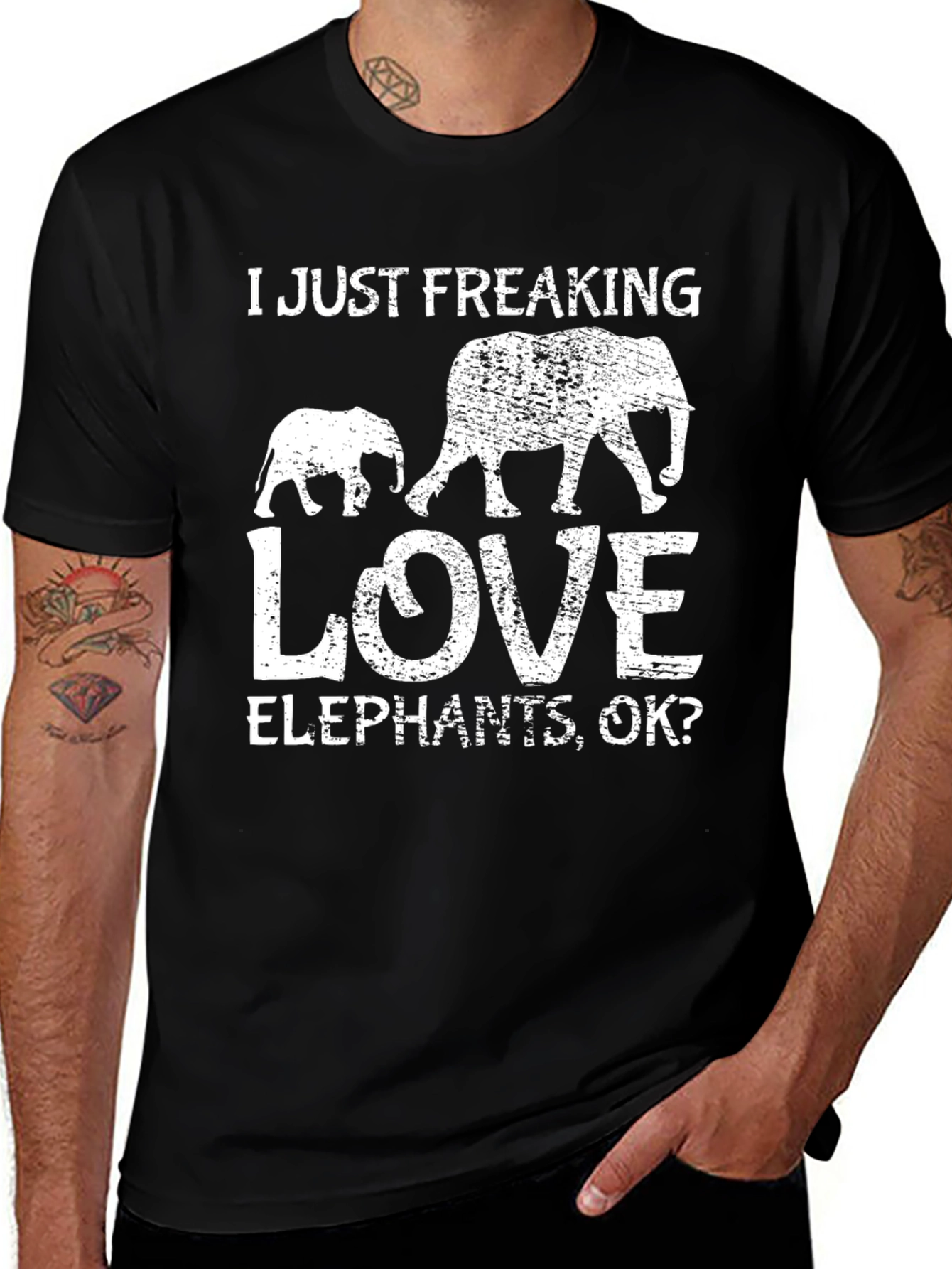 I Just Freaking Love Elephants T-Shirt