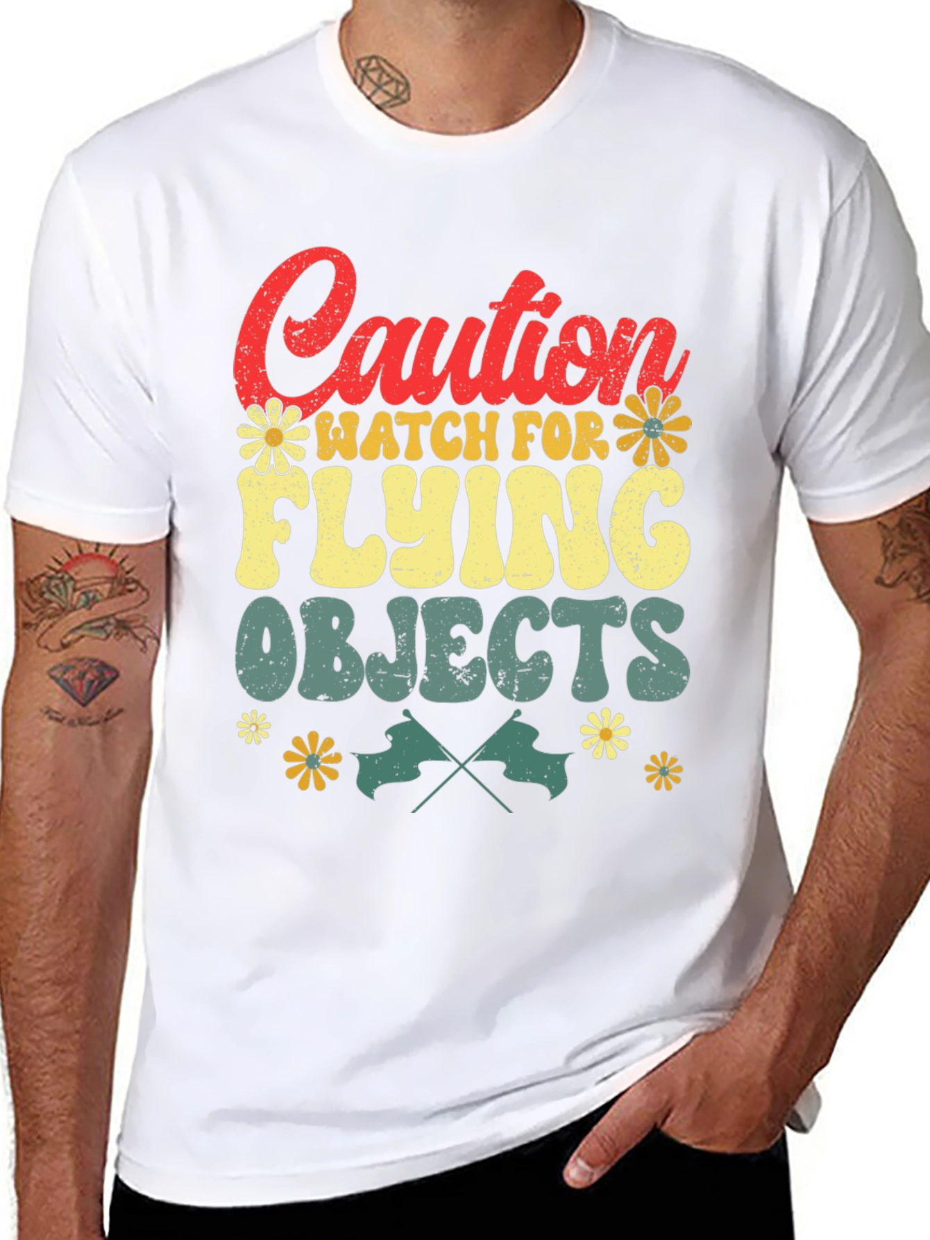 Caution Flying Objects Tee