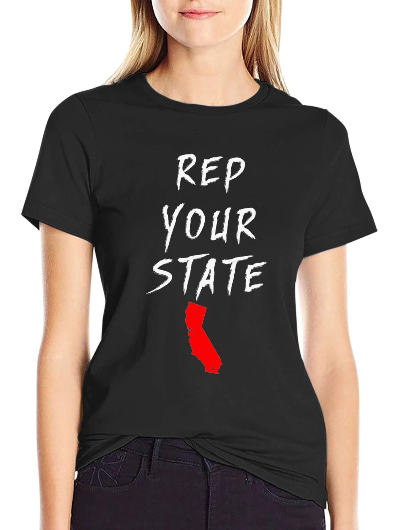 Rep Your State Black T-Shirt - California