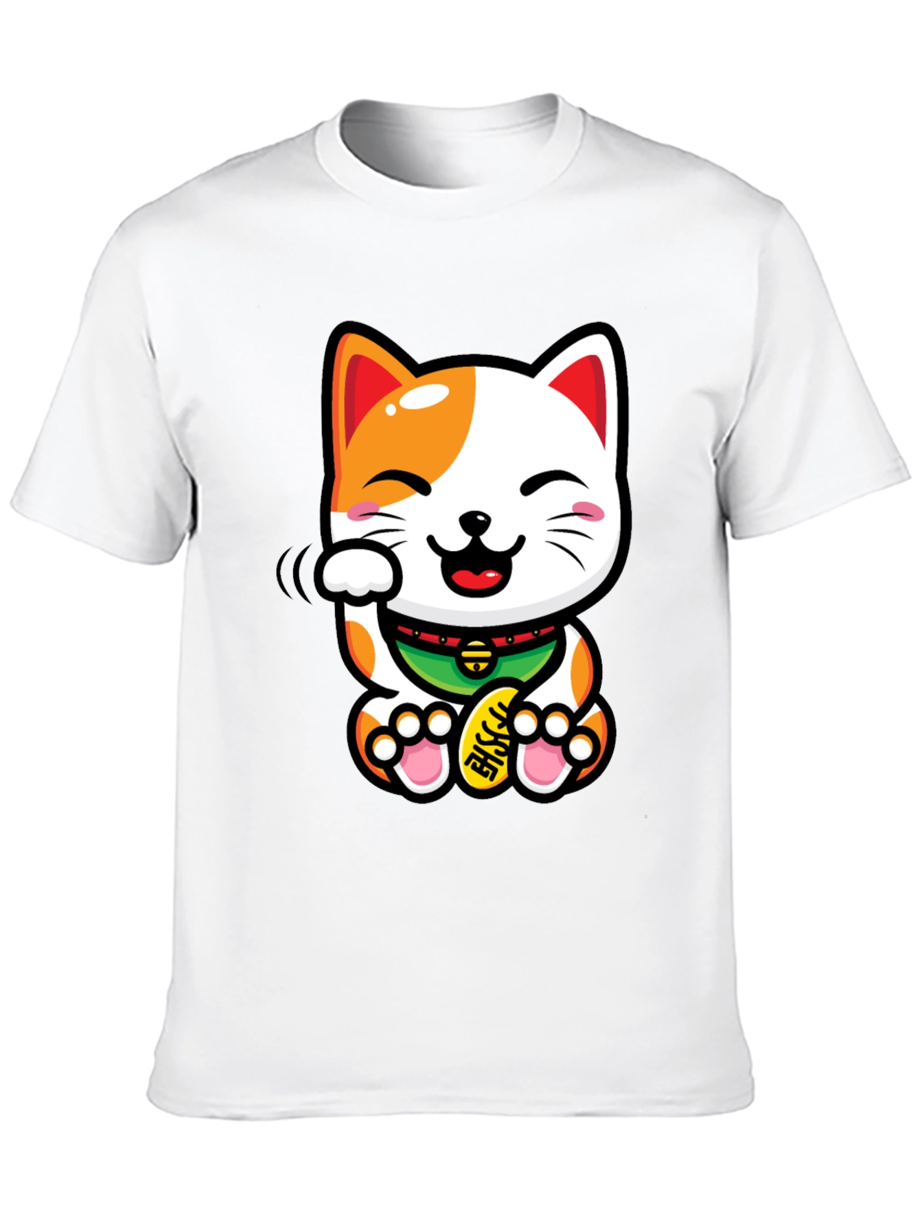Lucky Cat T-Shirt - Beckoning Good Fortune