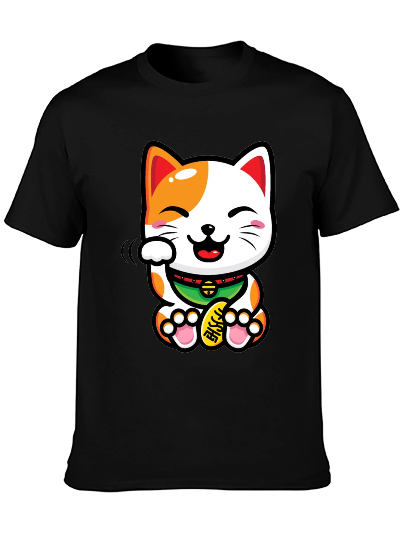 Lucky Cat T-Shirt - Beckoning Good Fortune