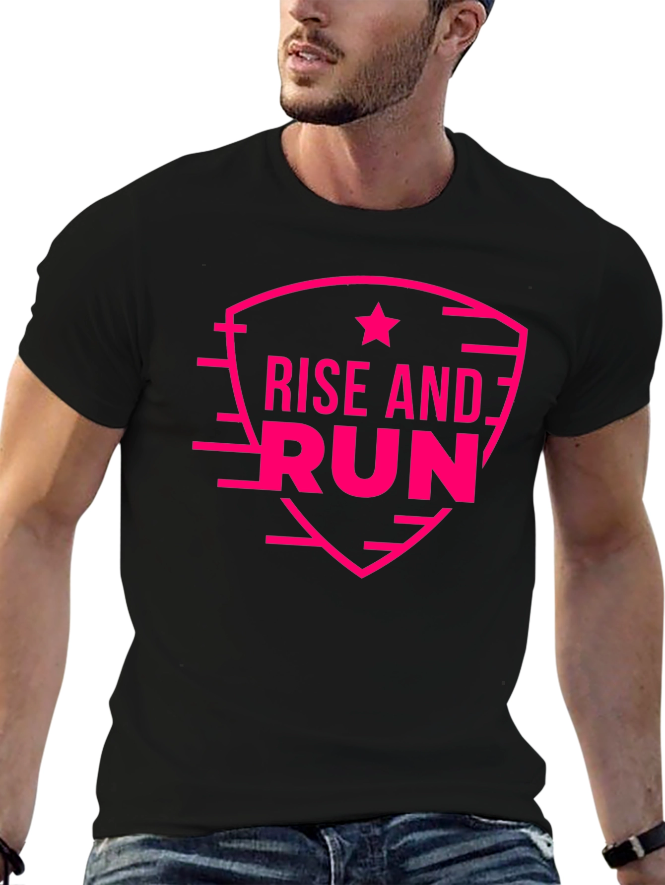 Rise and Run Graphic Tee - Black