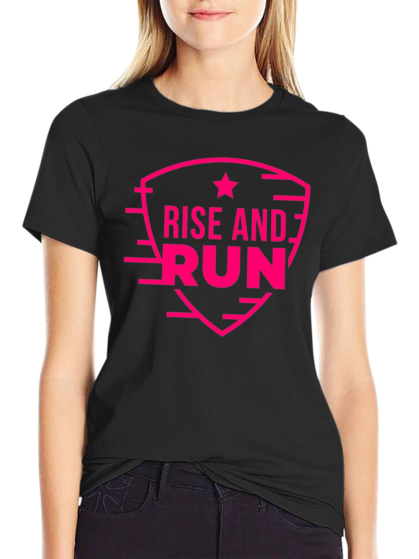 Rise and Run Graphic Tee - Black