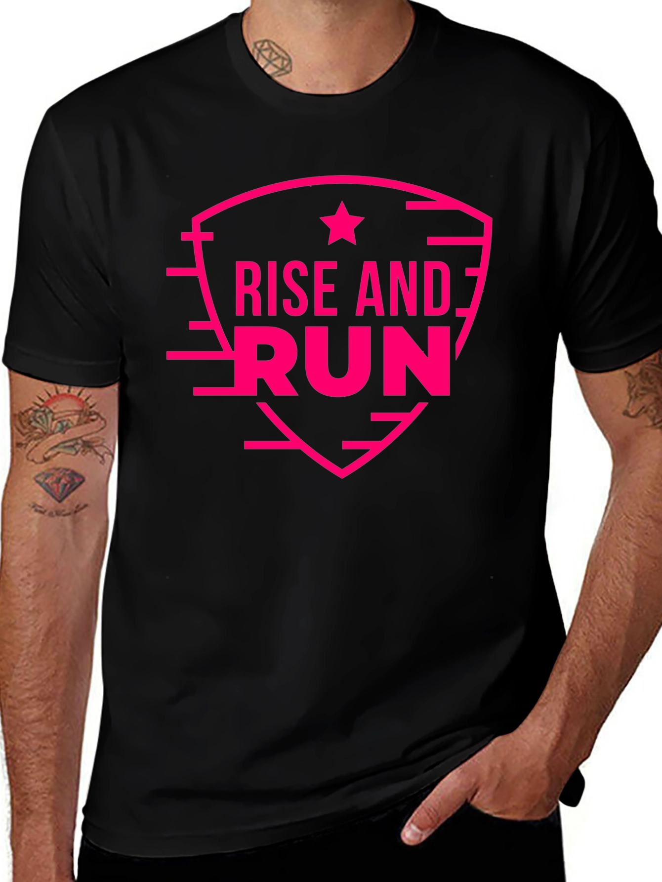 Rise and Run Graphic Tee - Black
