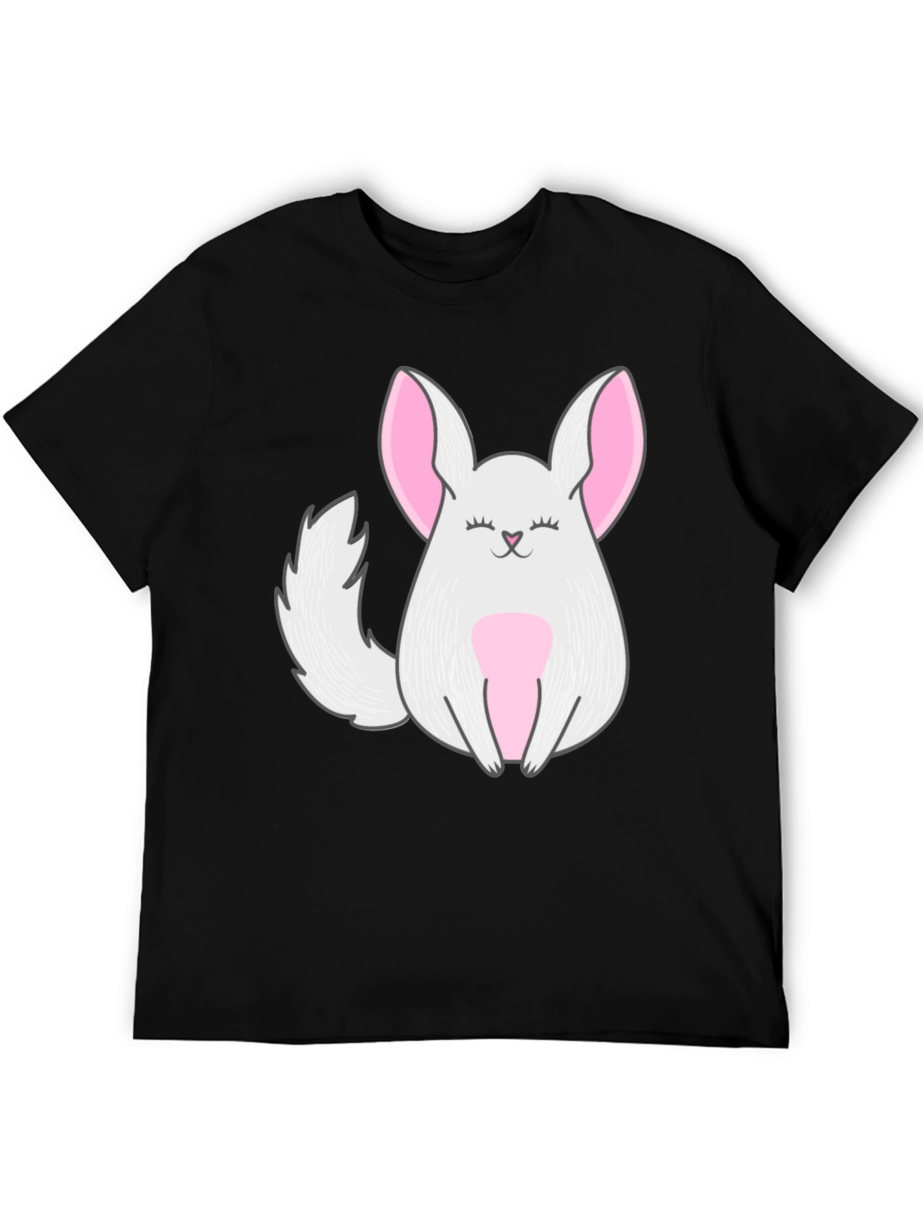 Cute Chinchilla Graphic Tee - Black Unisex Shirt