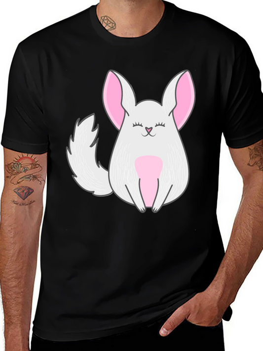 Cute Chinchilla Graphic Tee - Black Unisex Shirt
