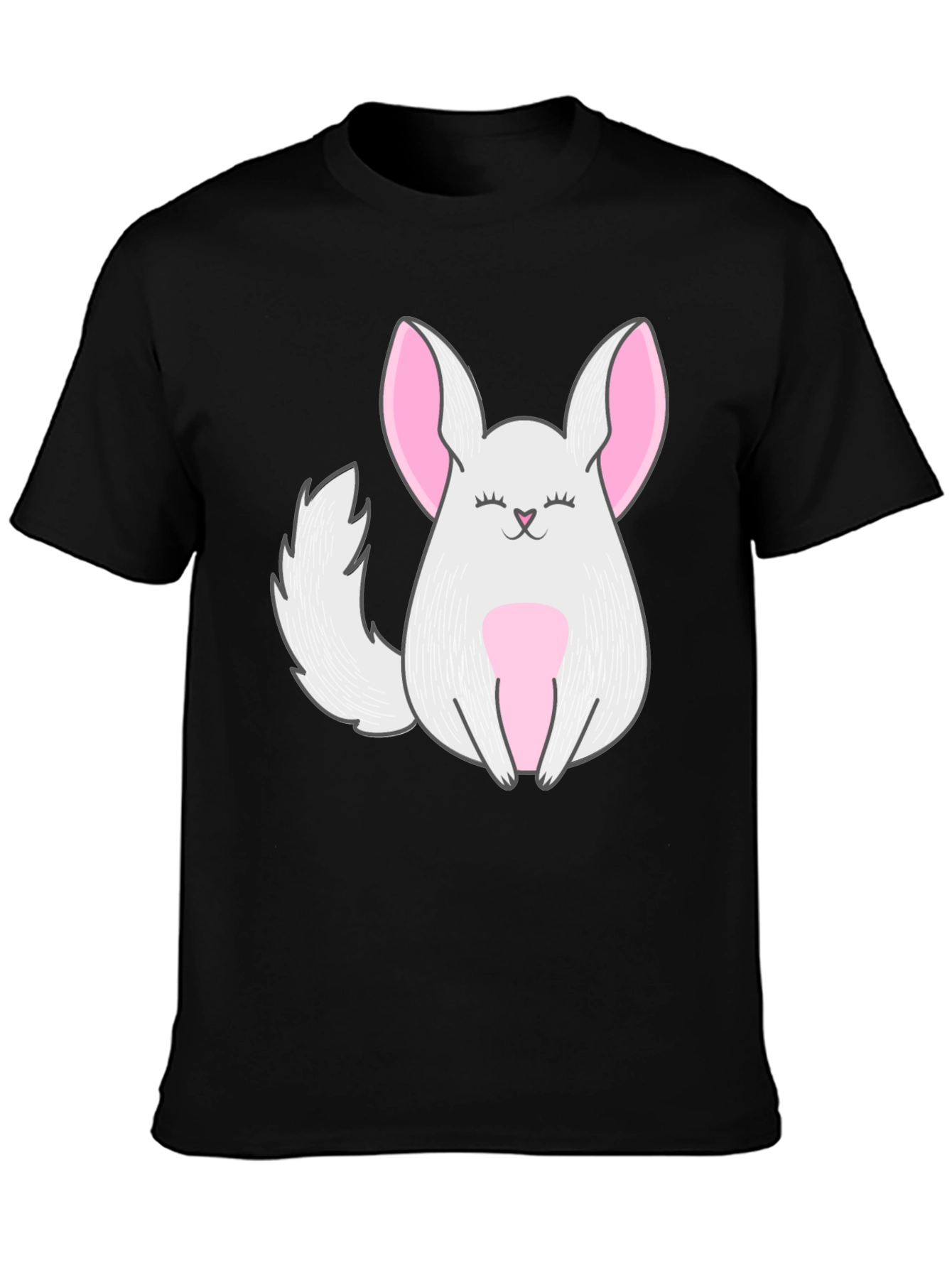 Cute Chinchilla Graphic Tee - Black Unisex Shirt