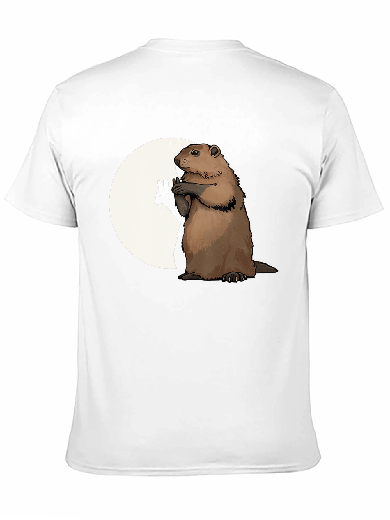 Groundhog Graphic Tee - Peace Sign Moon