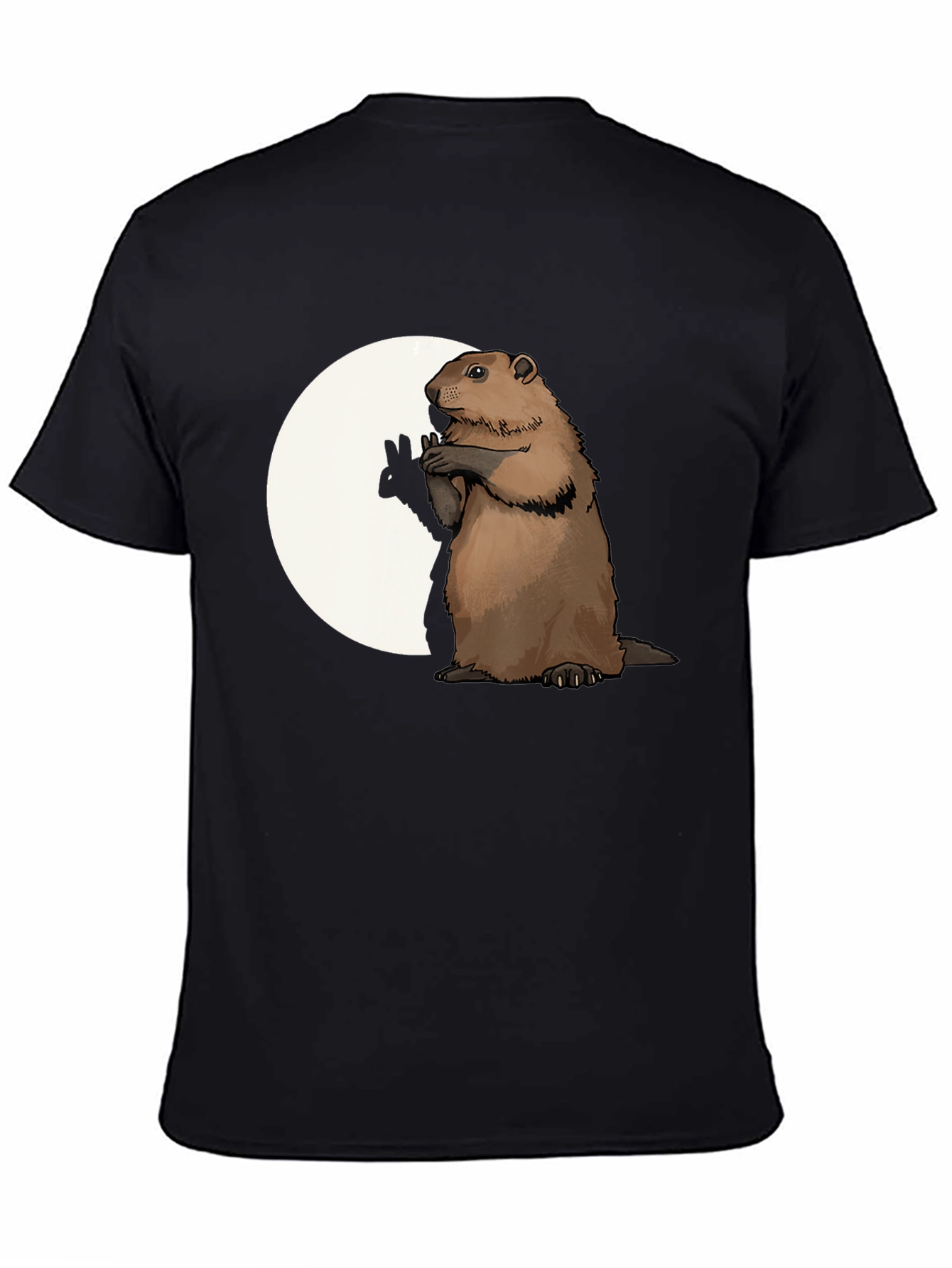 Groundhog Graphic Tee - Peace Sign Moon