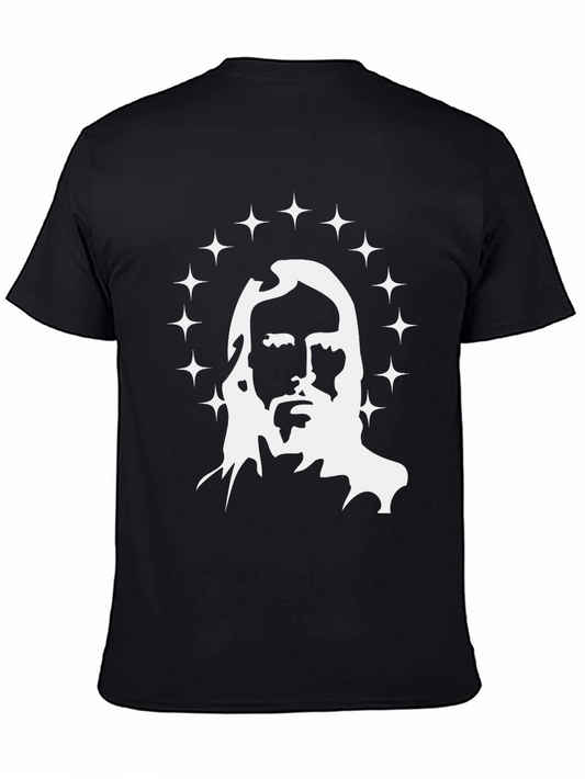 Jesus Graphic Print Black T-Shirt
