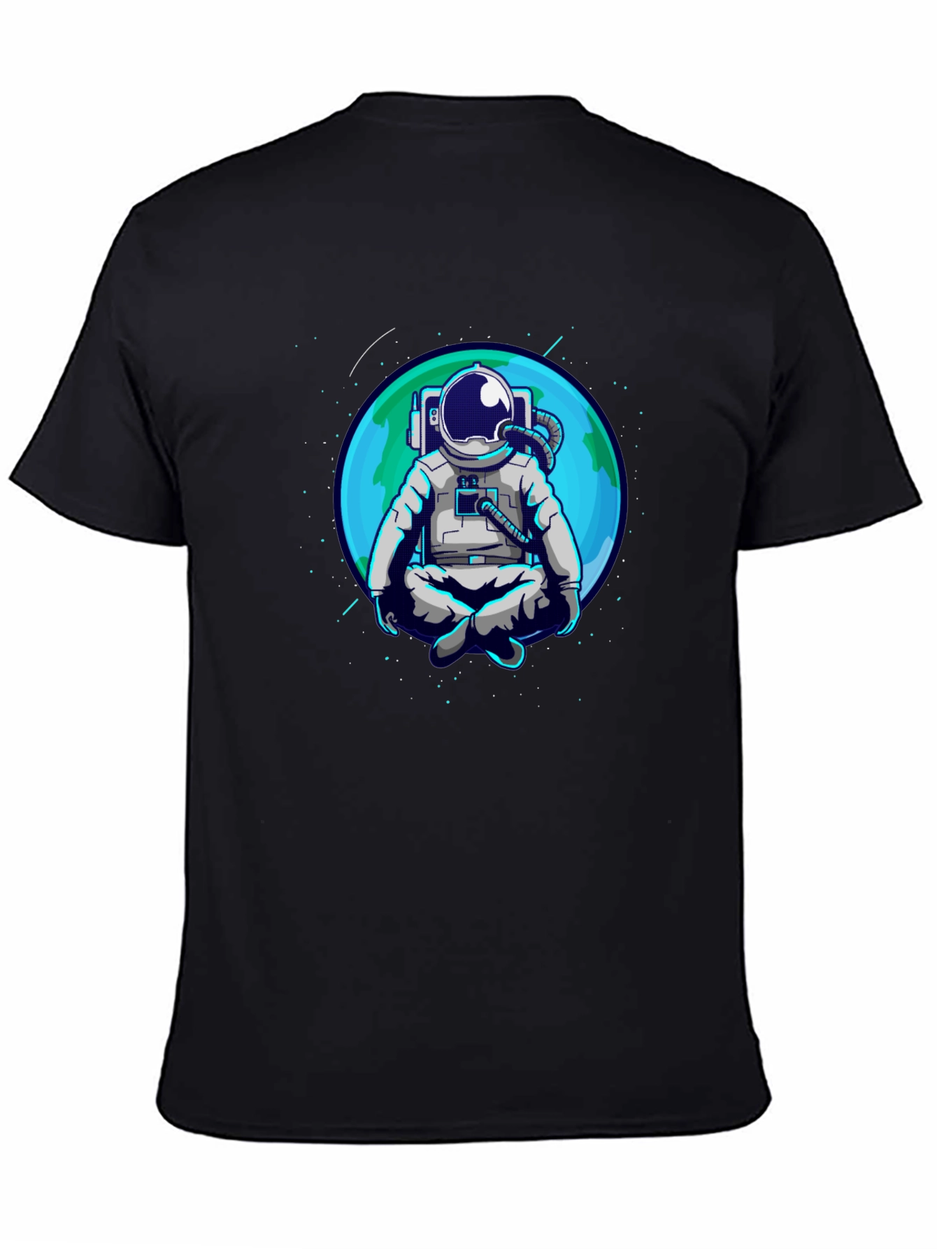 Meditating Astronaut T-Shirt - Space Zen Tee