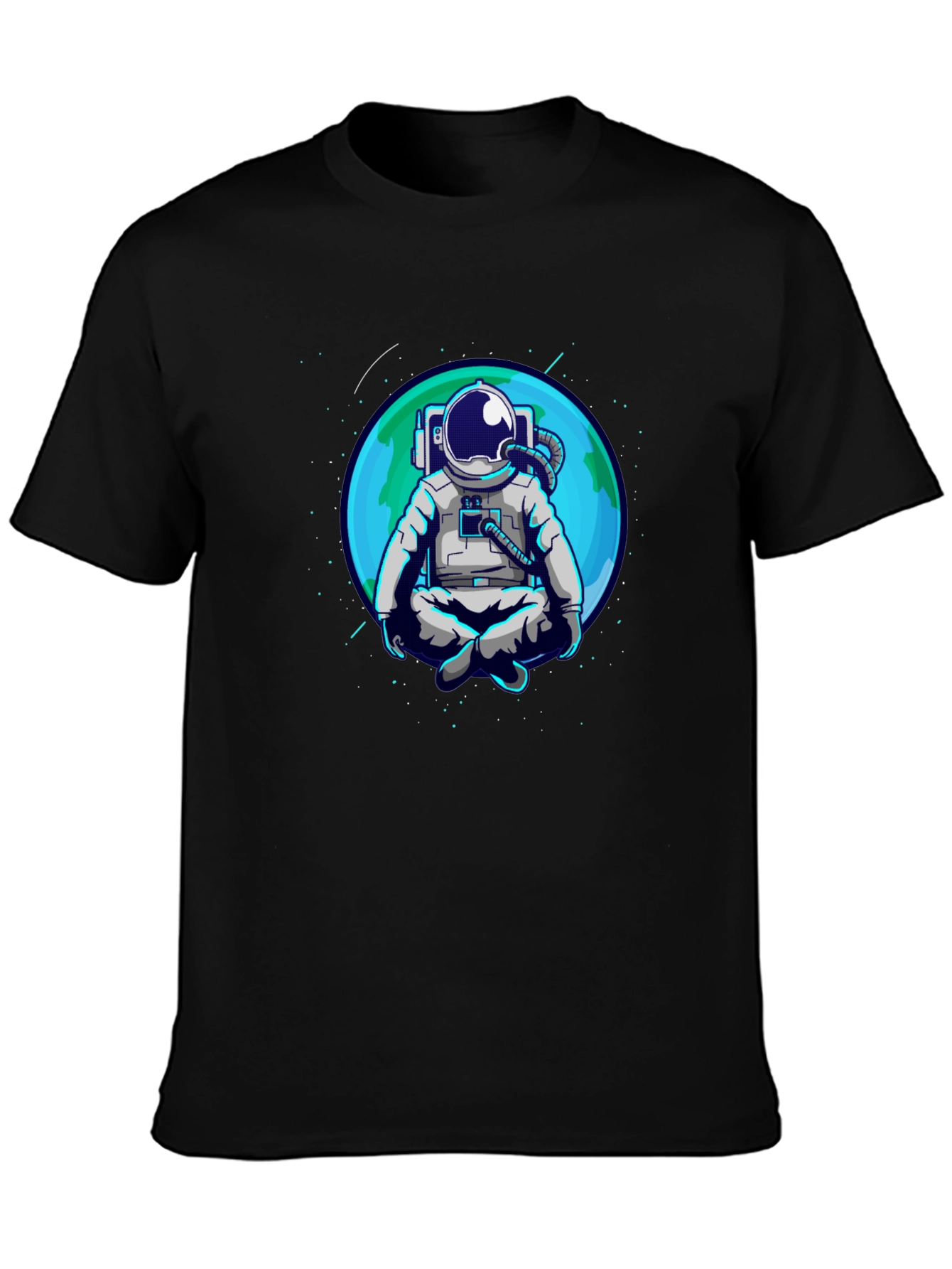 Meditating Astronaut T-Shirt - Space Zen Tee