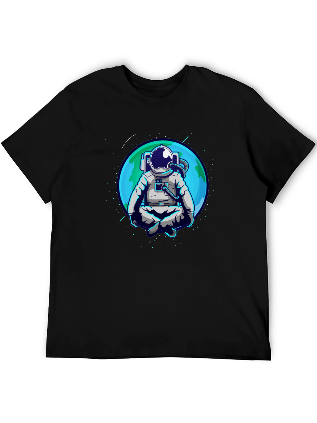 Meditating Astronaut T-Shirt - Space Zen Tee
