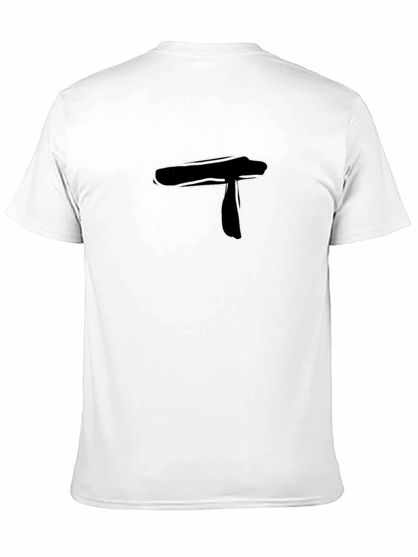 Abstract Line Art Graphic Tee - Black
