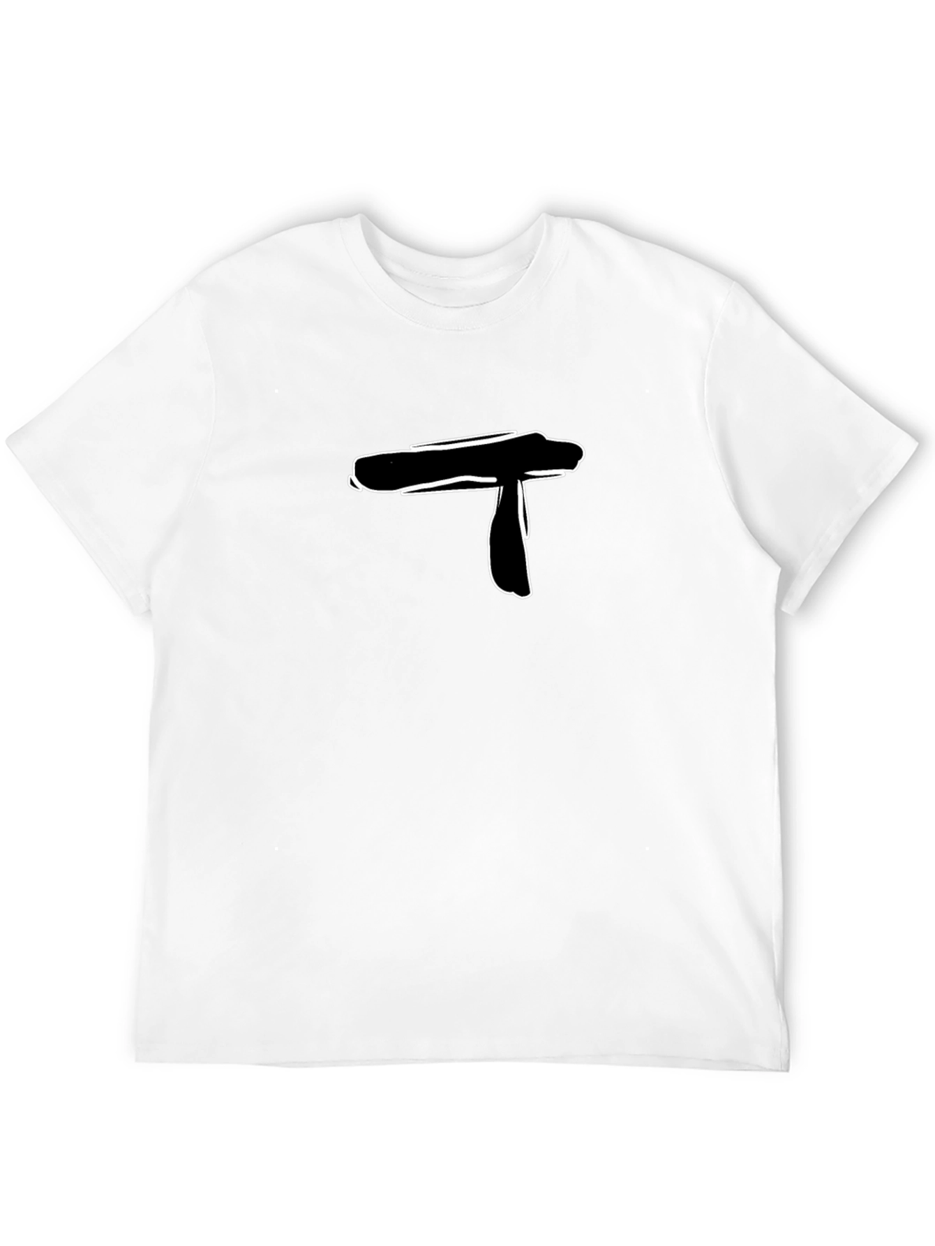 Abstract Line Art Graphic Tee - Black
