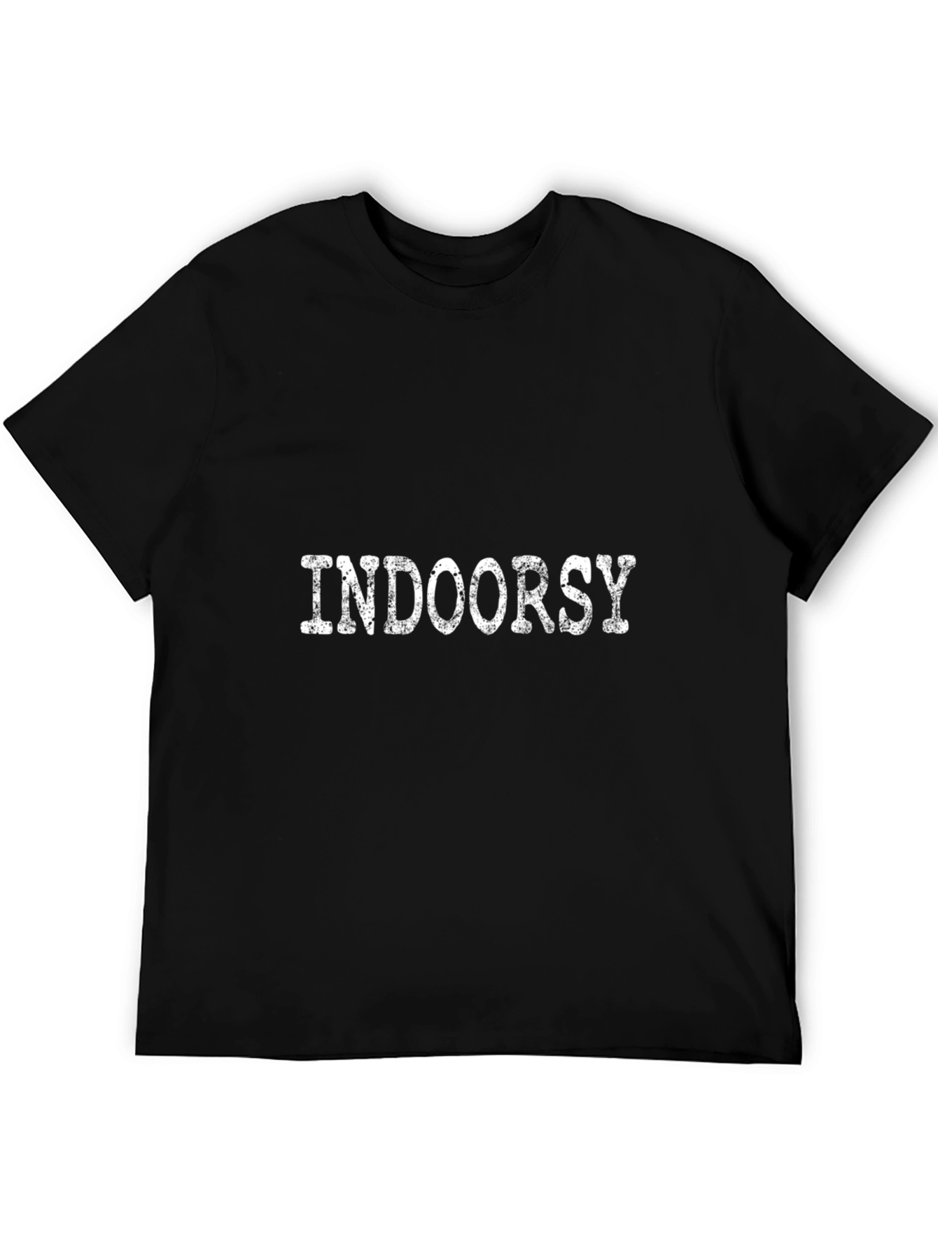 Indoorsy Graphic Tee - Black Cotton T-Shirt
