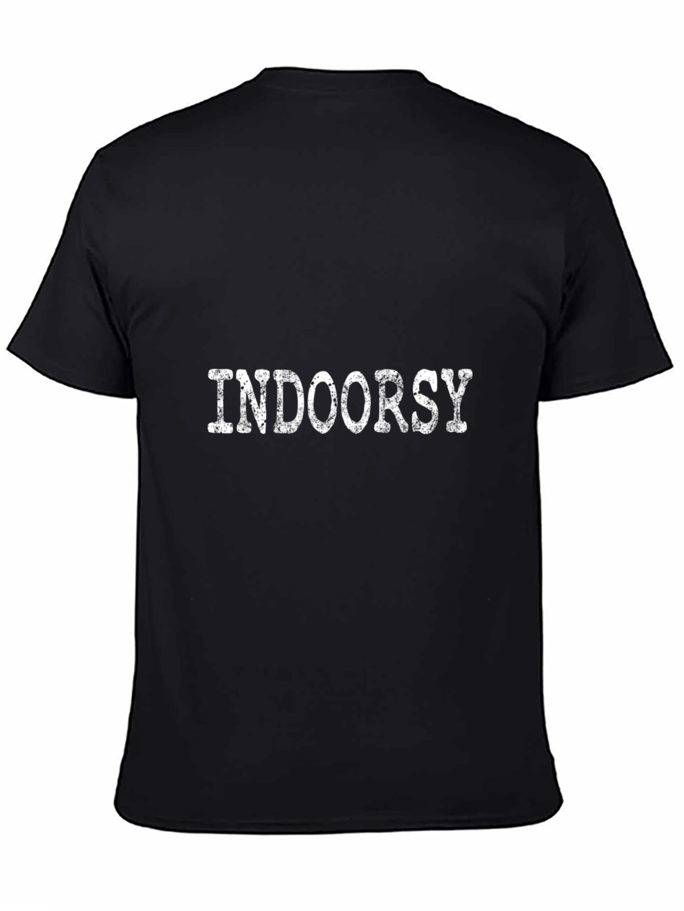 Indoorsy Graphic Tee - Black Cotton T-Shirt