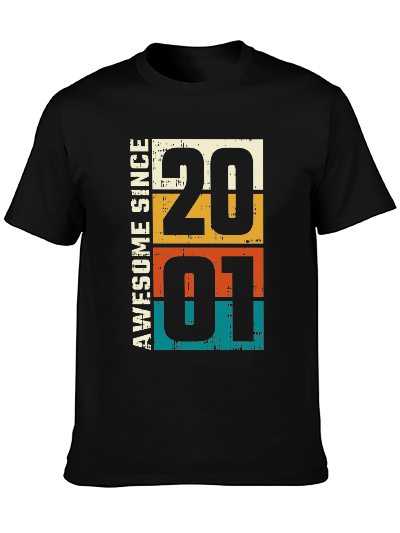 Awesome Since 2001 Retro Graphic T-Shirt