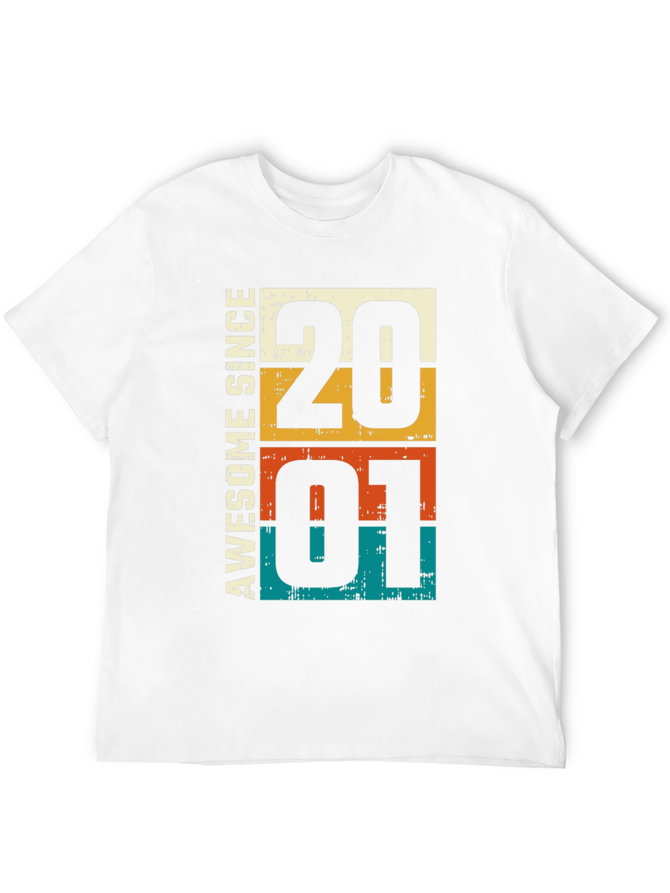 Awesome Since 2001 Retro Graphic T-Shirt