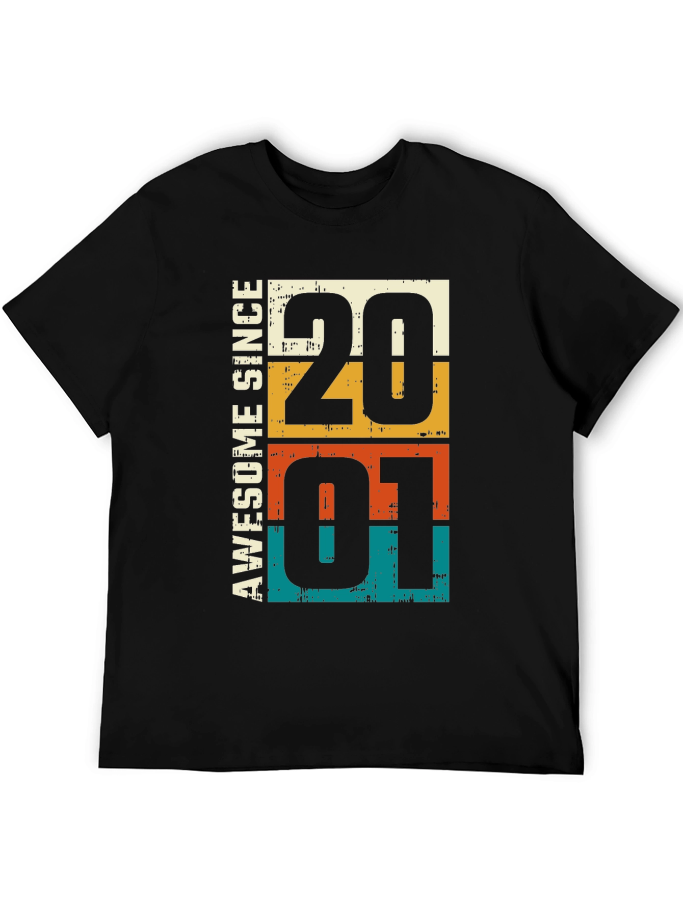 Awesome Since 2001 Retro Graphic T-Shirt