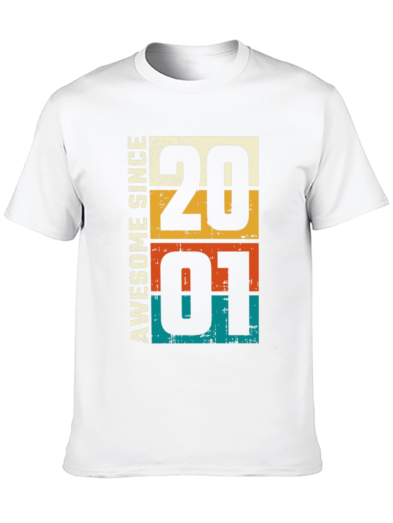 Awesome Since 2001 Retro Graphic T-Shirt