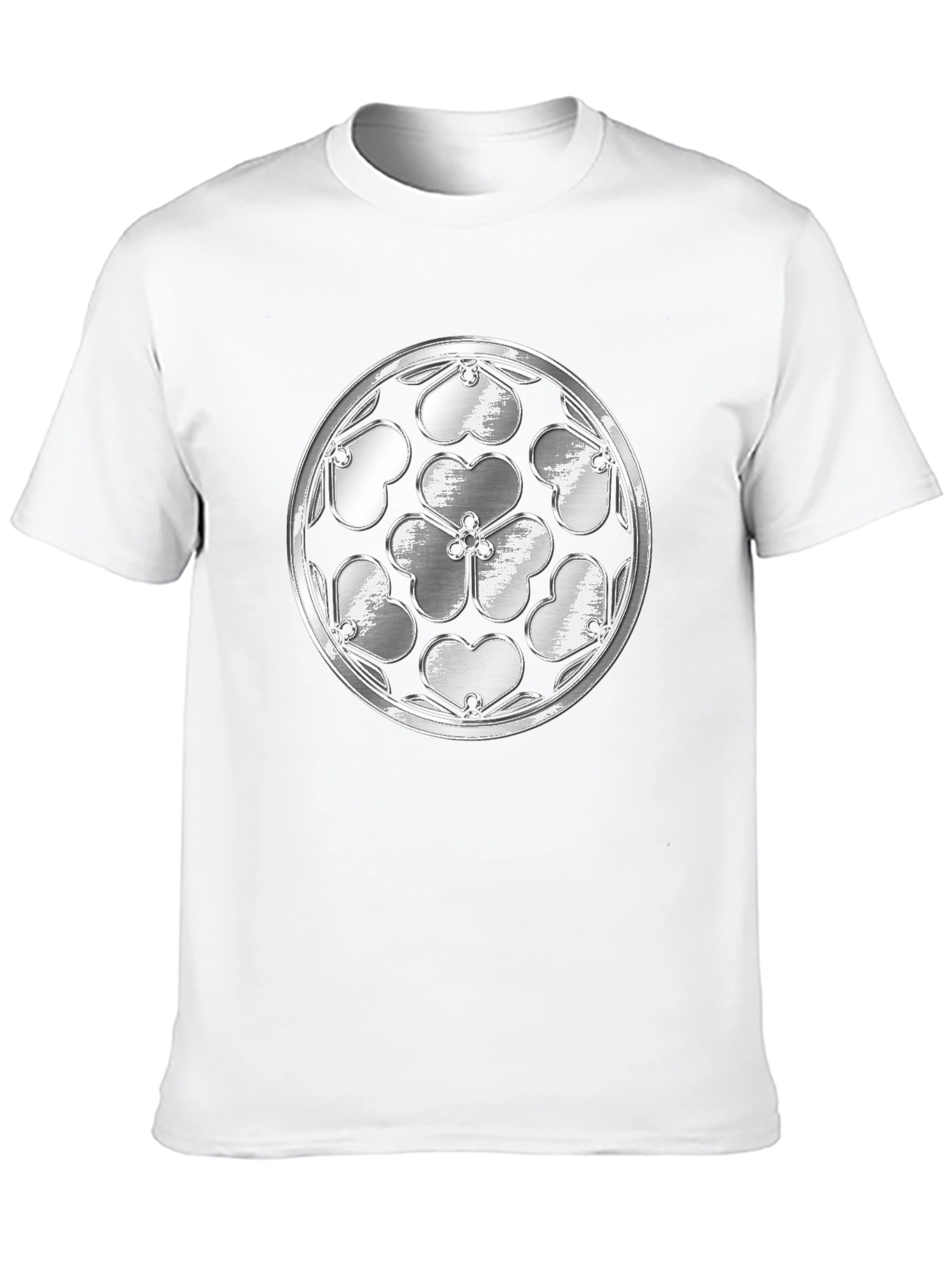 Shamrock Rosette Graphic Tee - Black