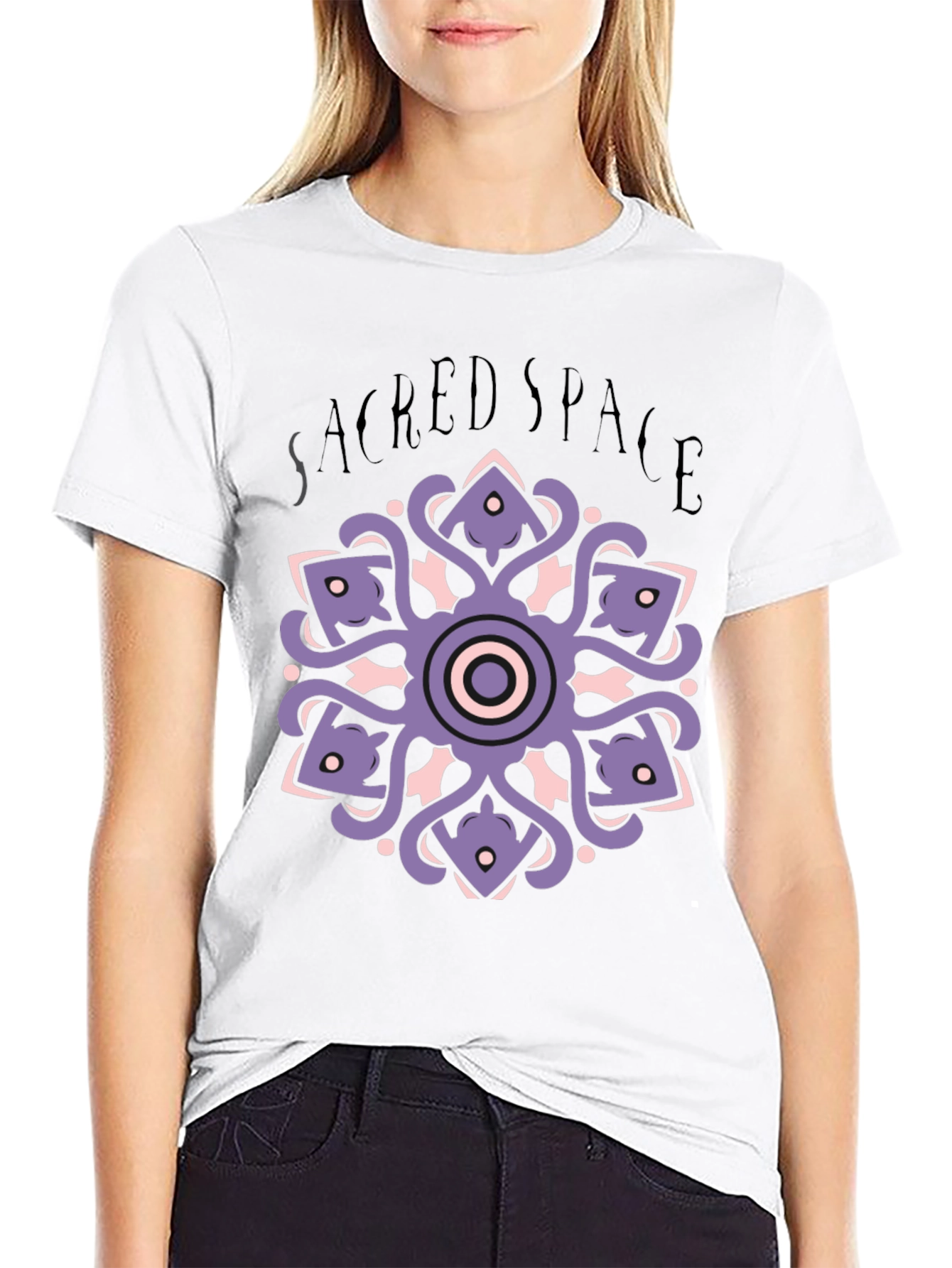 Sacred Space Mandala T-Shirt - Black