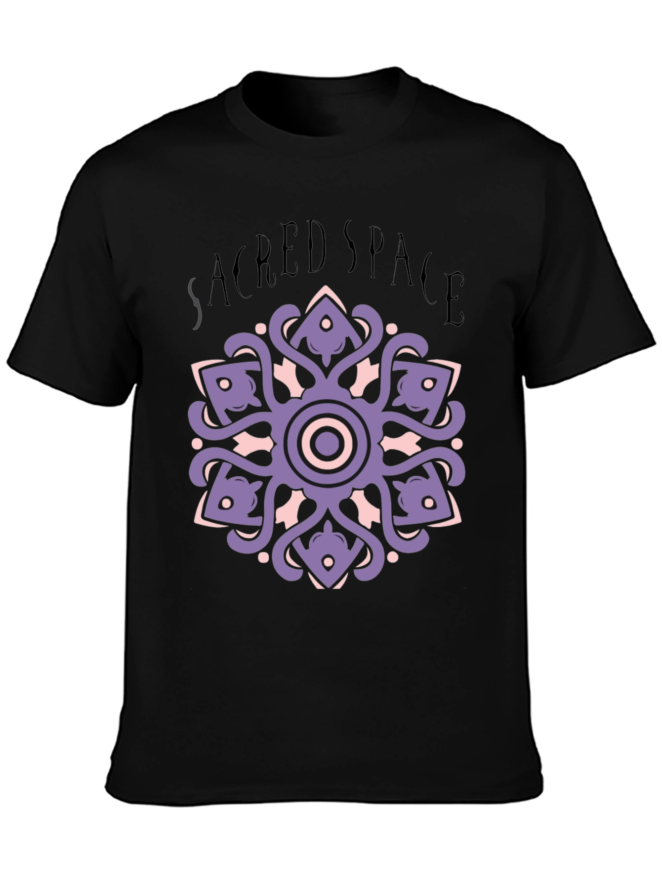 Sacred Space Mandala T-Shirt - Black