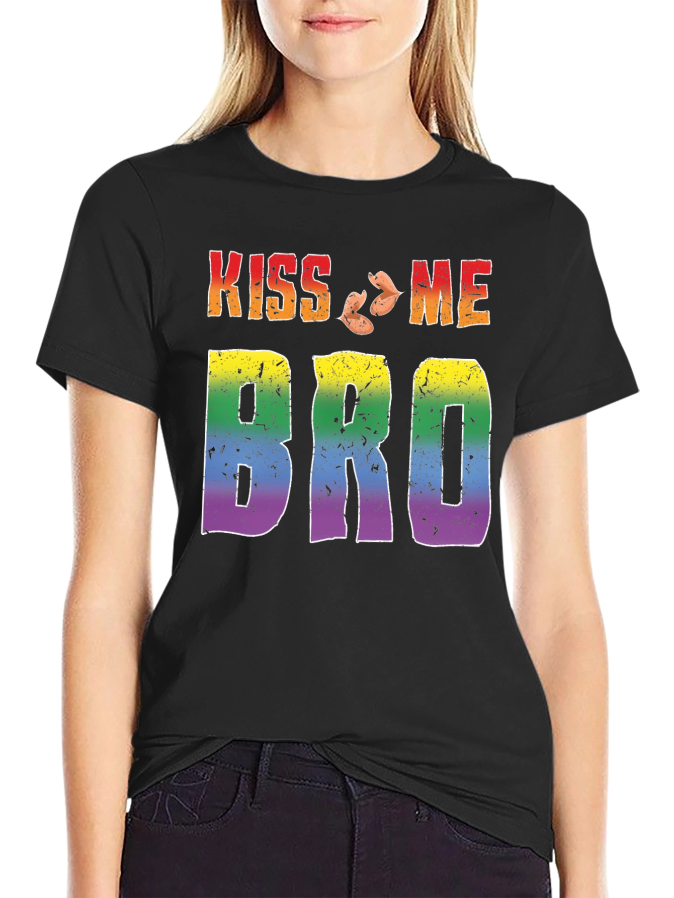 Kiss Me Bro LGBTQ Pride T-Shirt