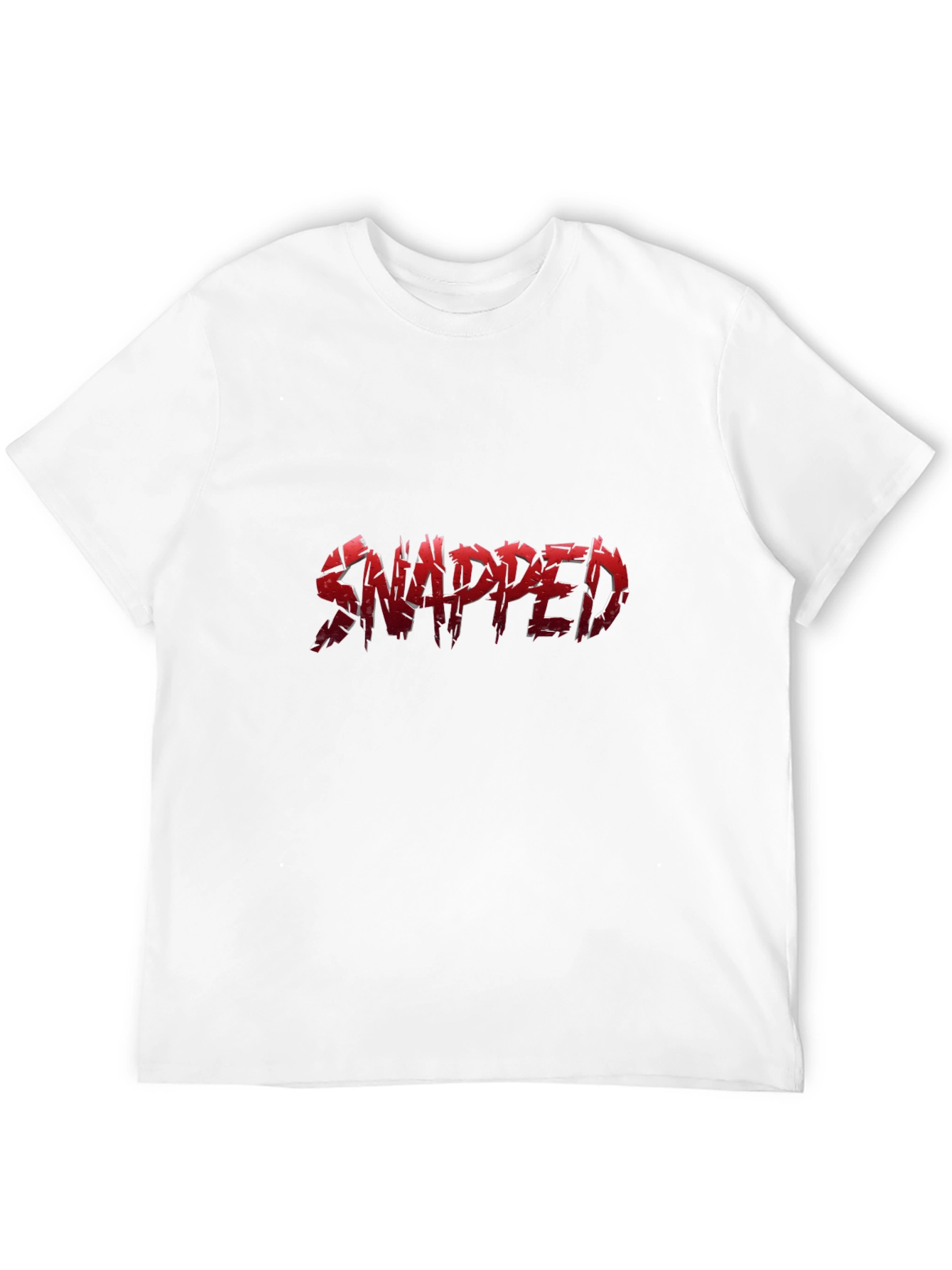 Snapped Red Graphic Print Black T-Shirt