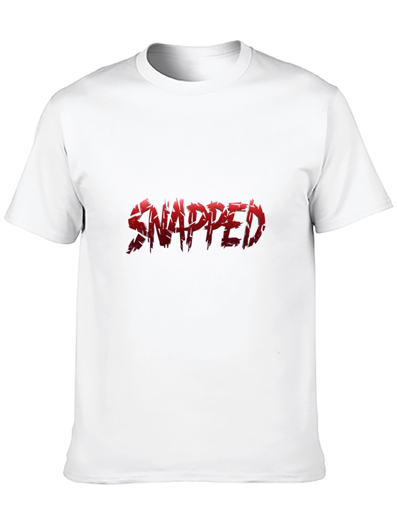 Snapped Red Graphic Print Black T-Shirt