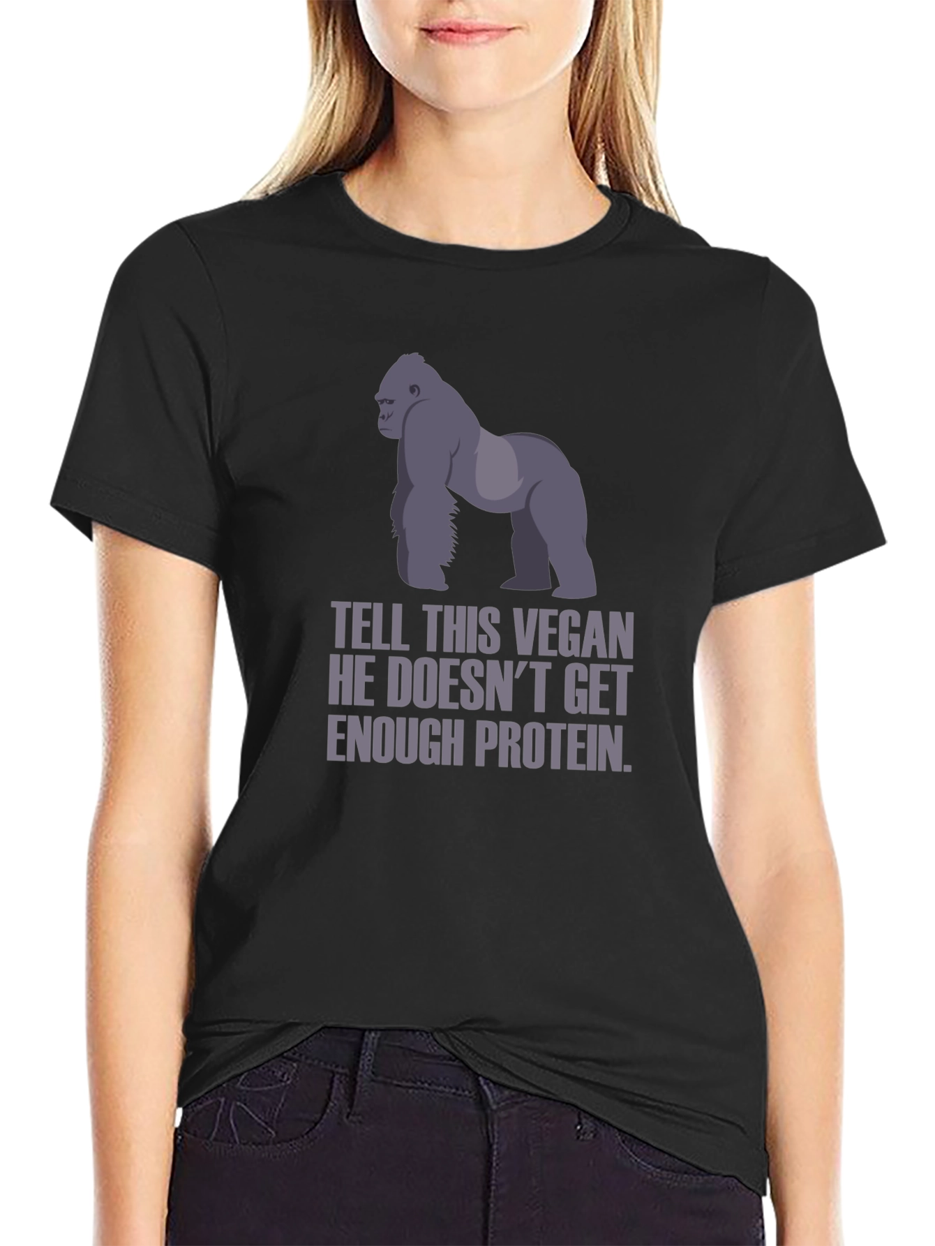 Vegan Gorilla Protein Funny T-Shirt
