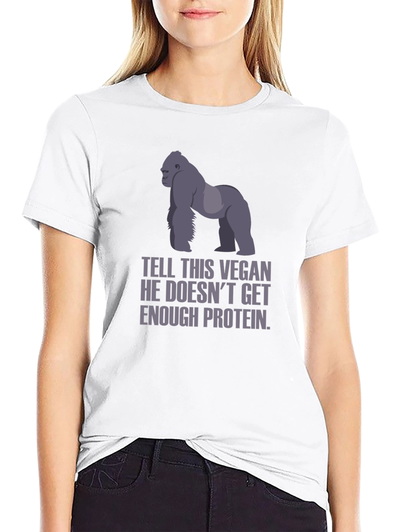 Vegan Gorilla Protein Funny T-Shirt