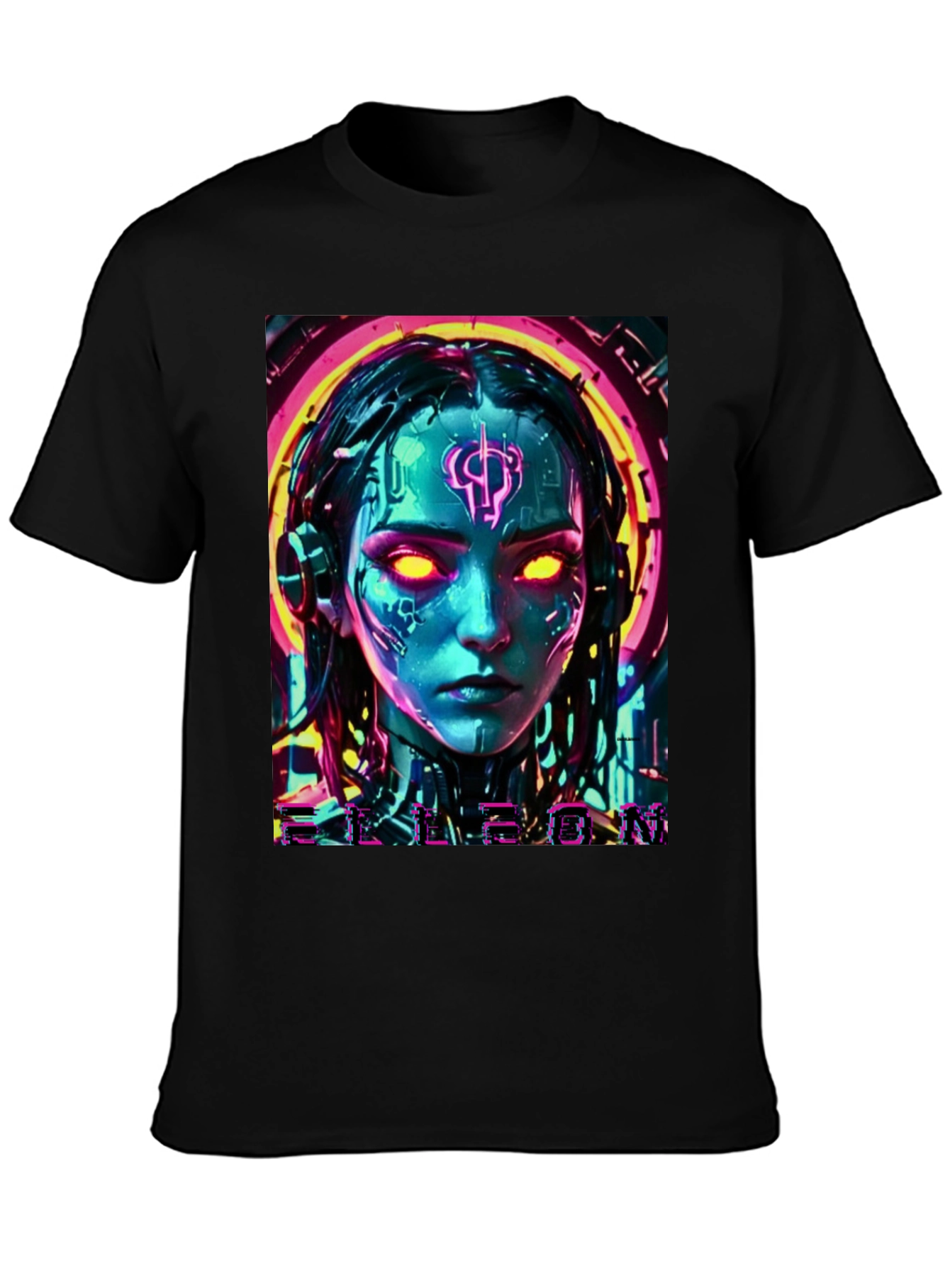 Cyberpunk Girl Tee - Sci-Fi Neon Design T-Shirt