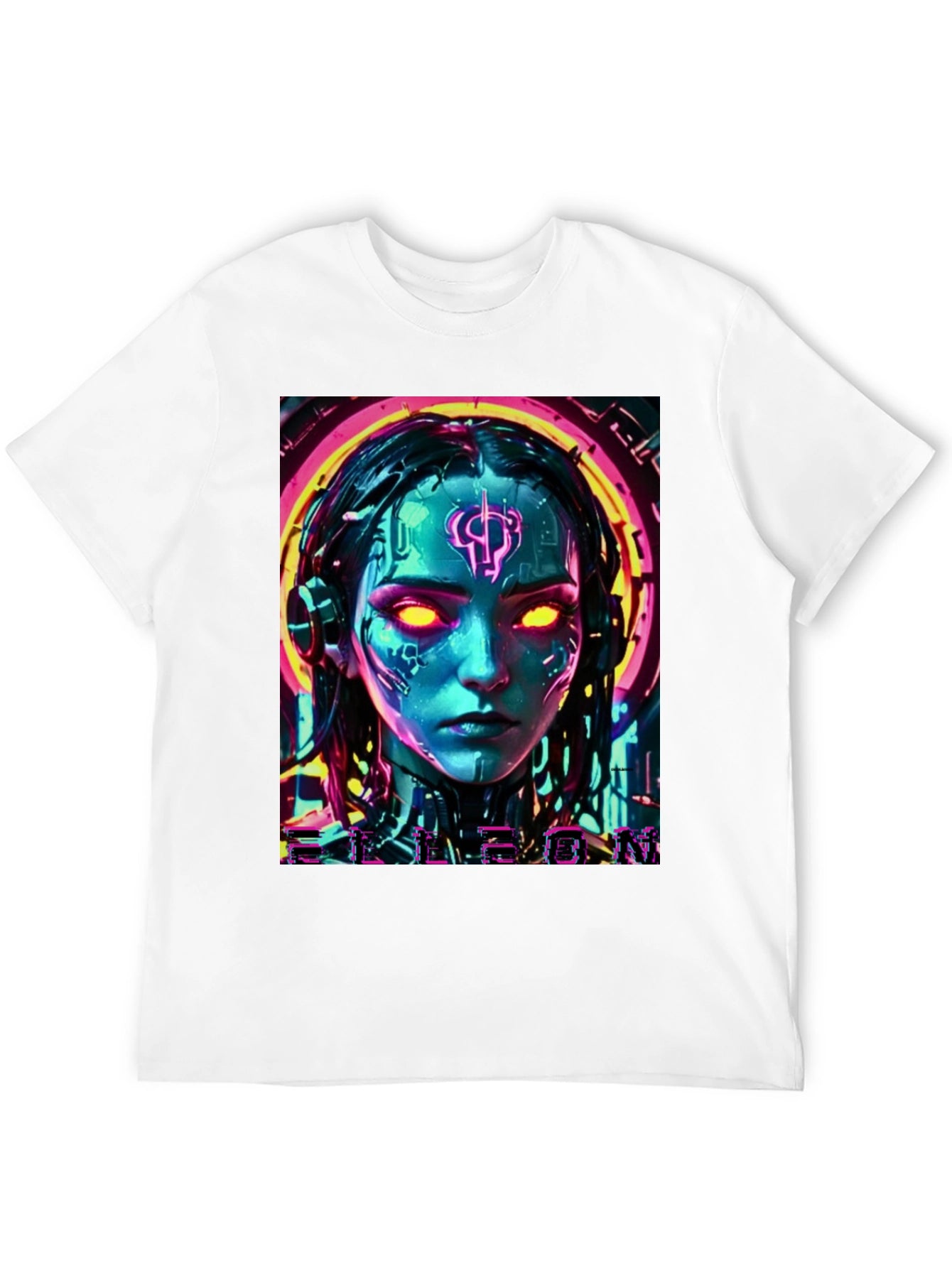Cyberpunk Girl Tee - Sci-Fi Neon Design T-Shirt