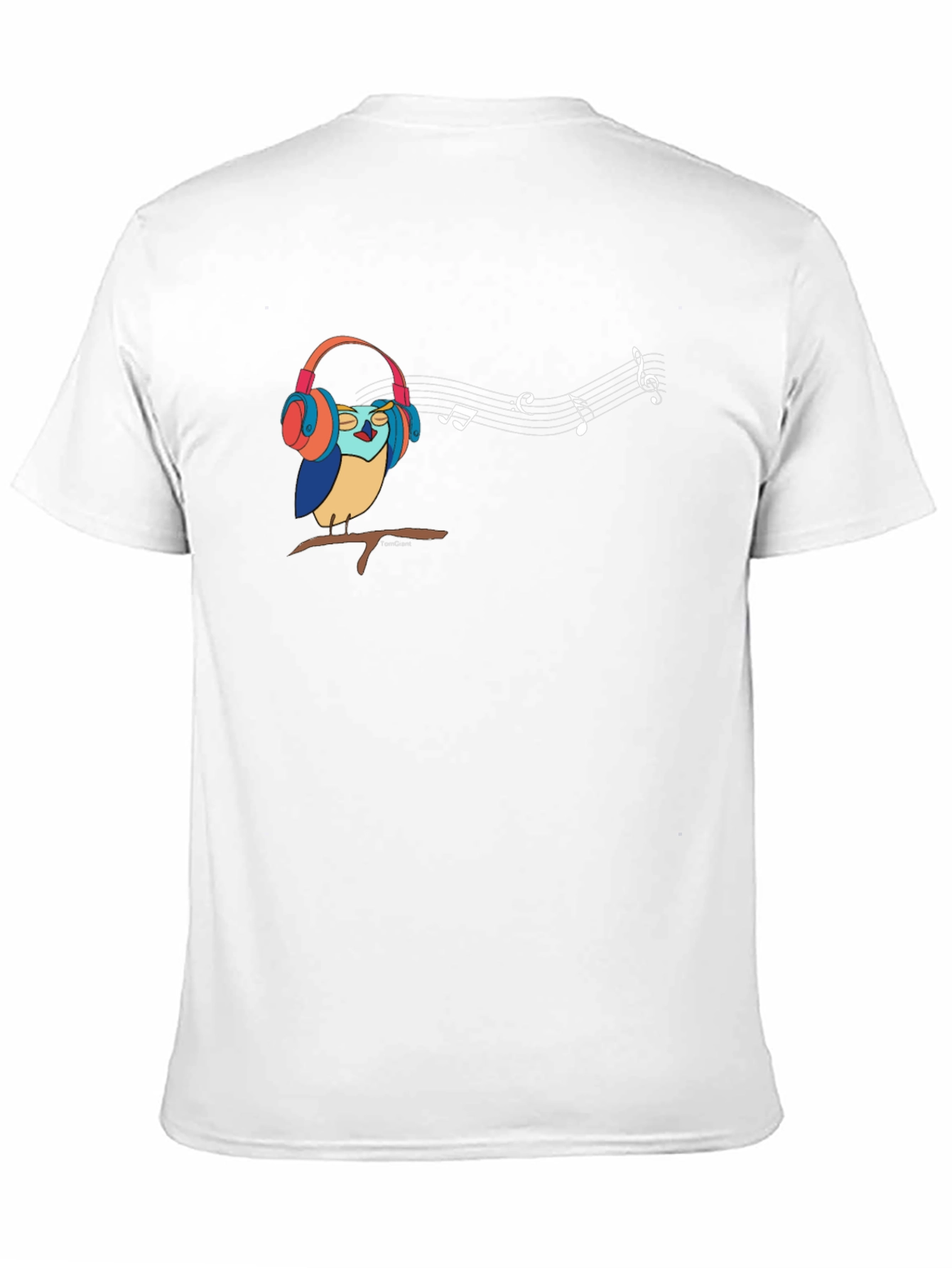 Owl in Headphones Graphic T-Shirt - Music Lover Tee