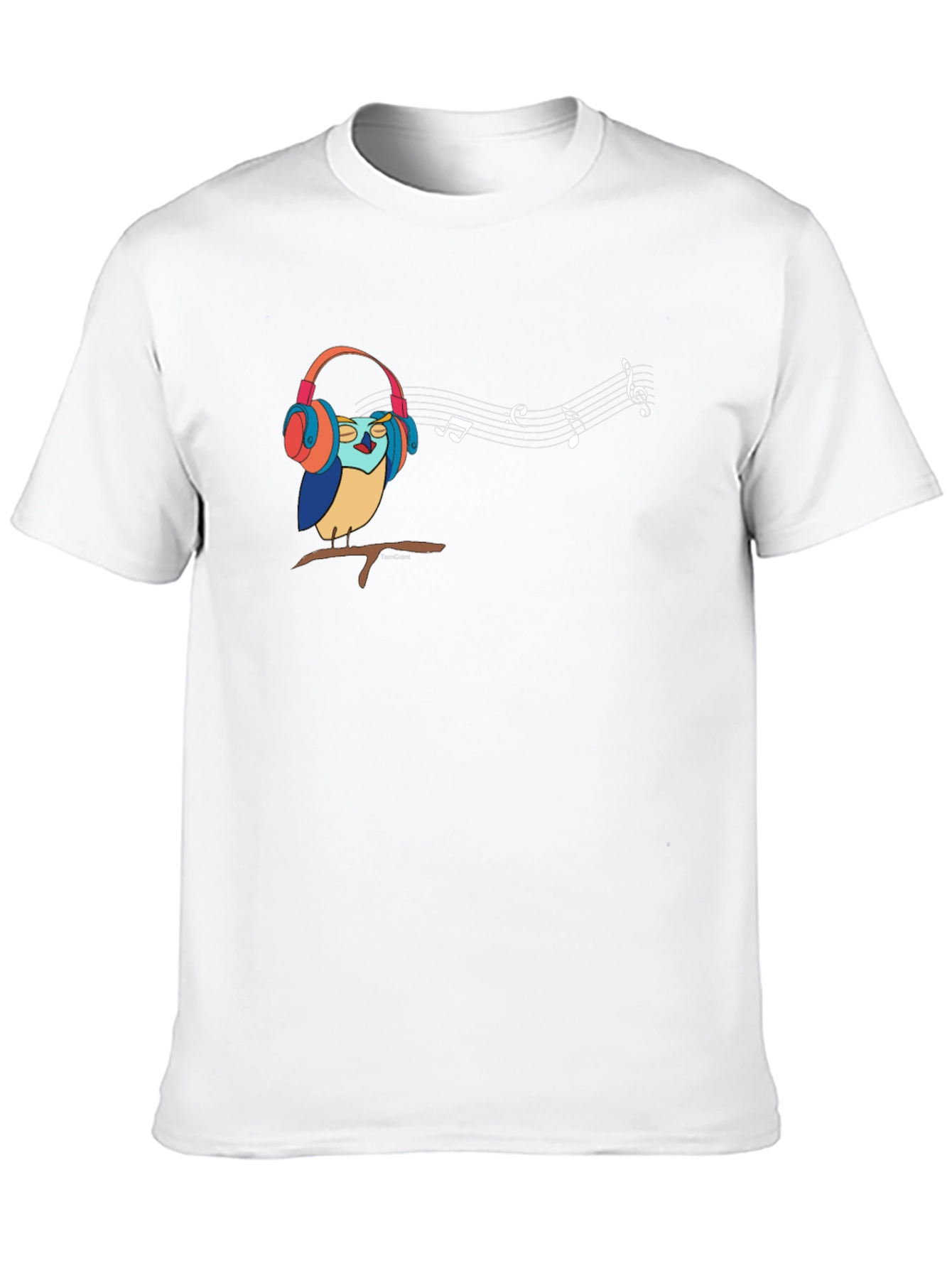 Owl in Headphones Graphic T-Shirt - Music Lover Tee