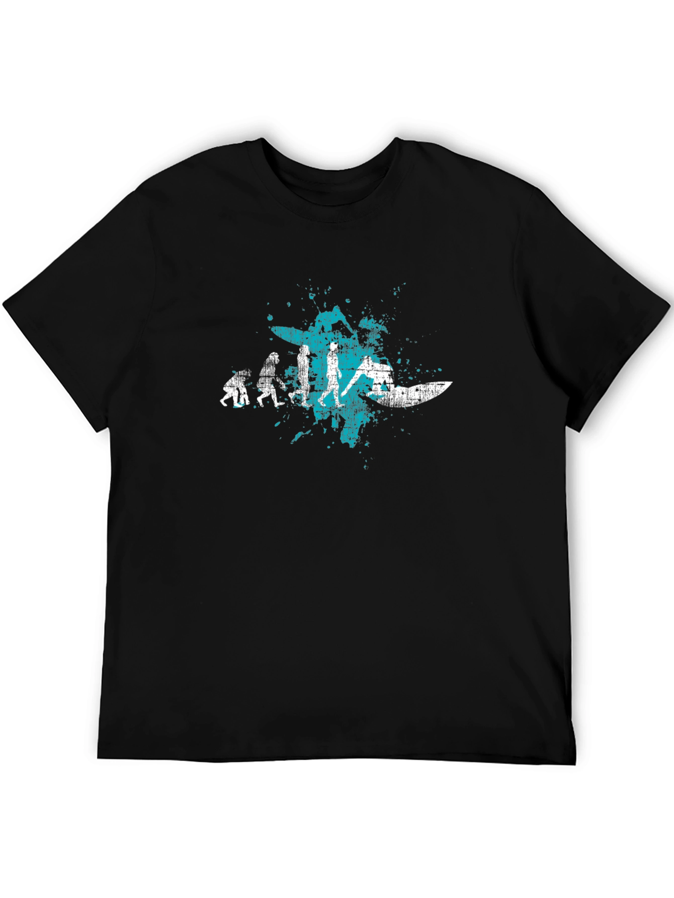 Evolution of Surfing T-Shirt | Black Tee
