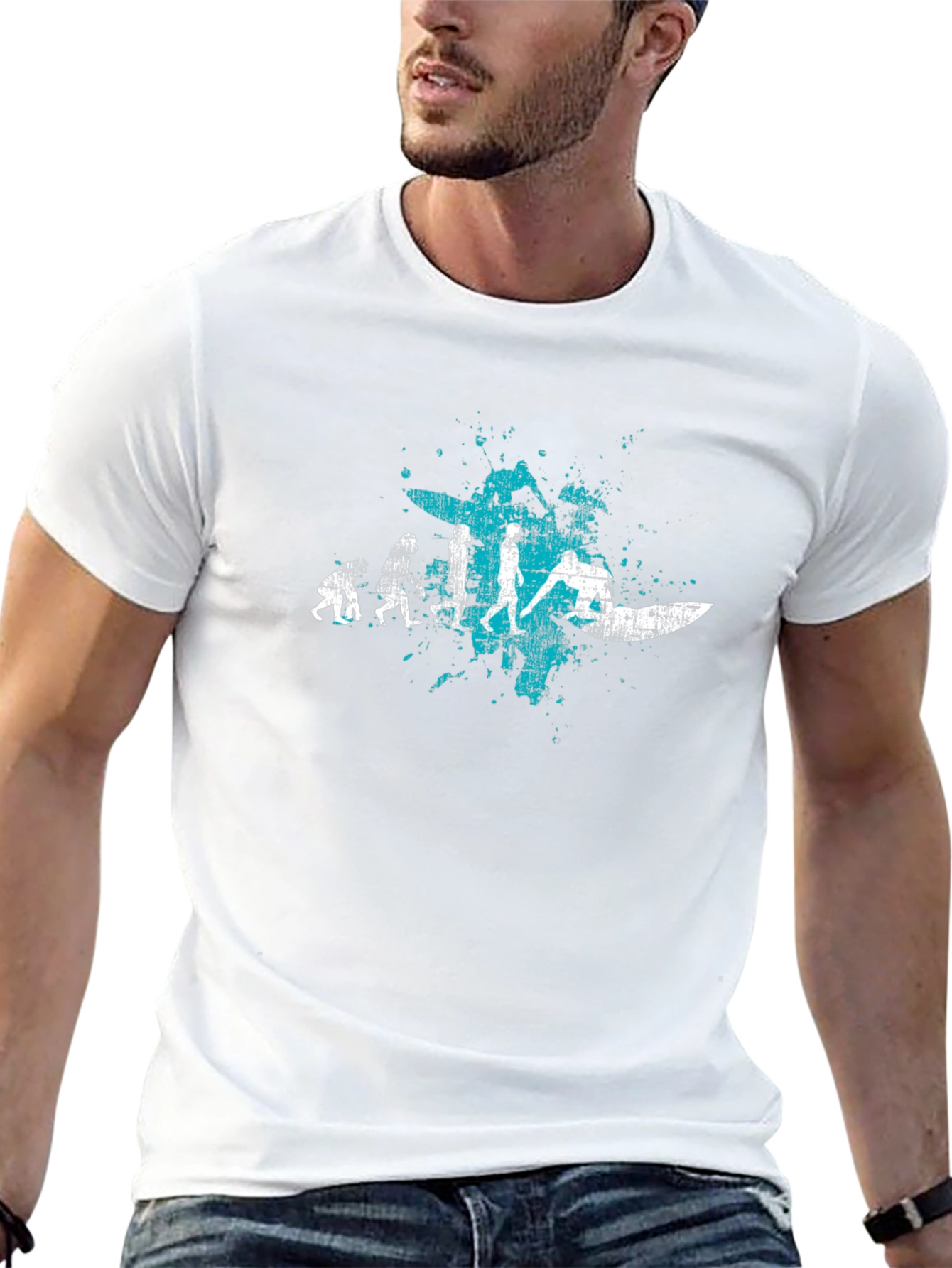 Evolution of Surfing T-Shirt | Black Tee