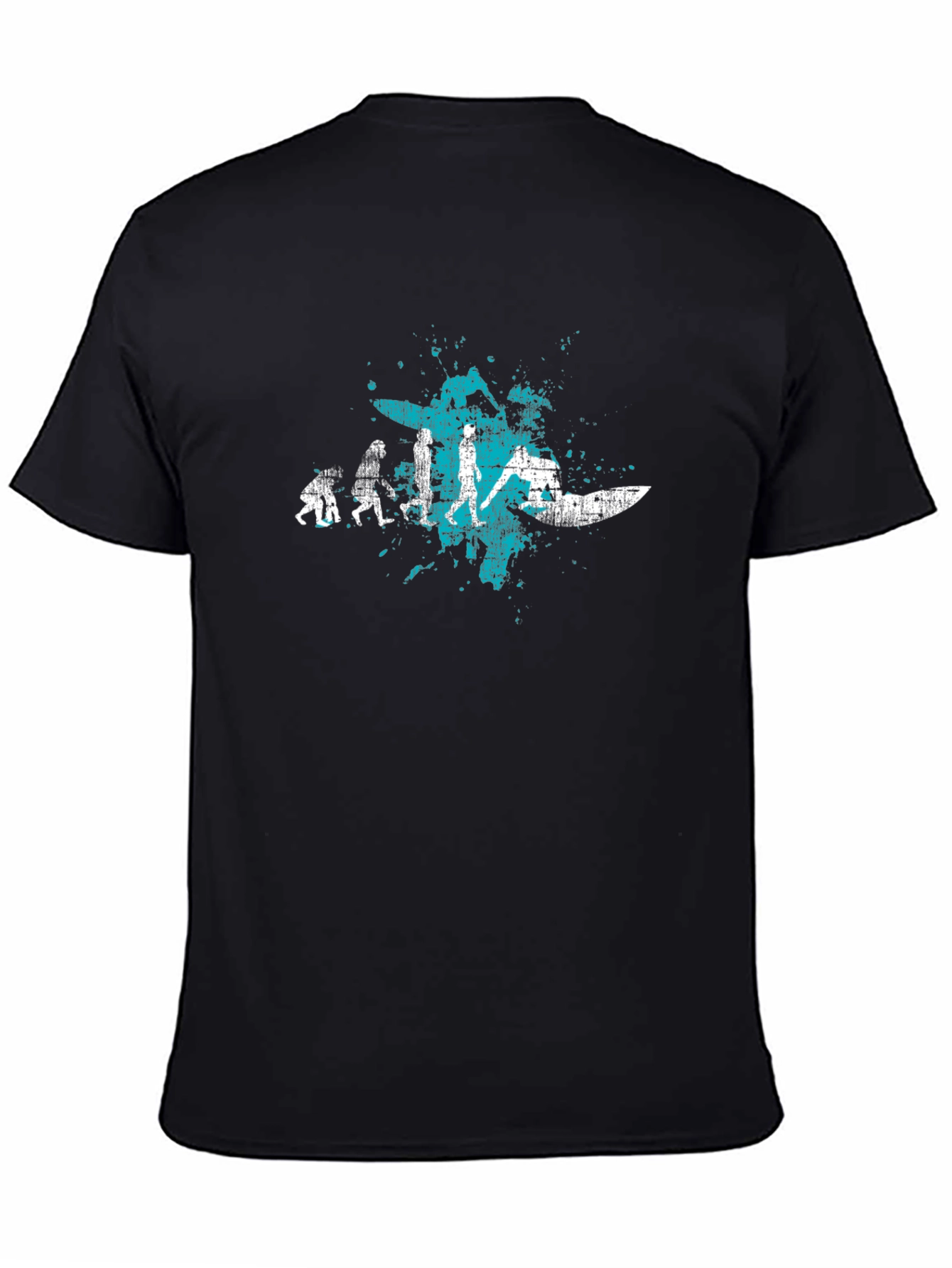 Evolution of Surfing T-Shirt | Black Tee