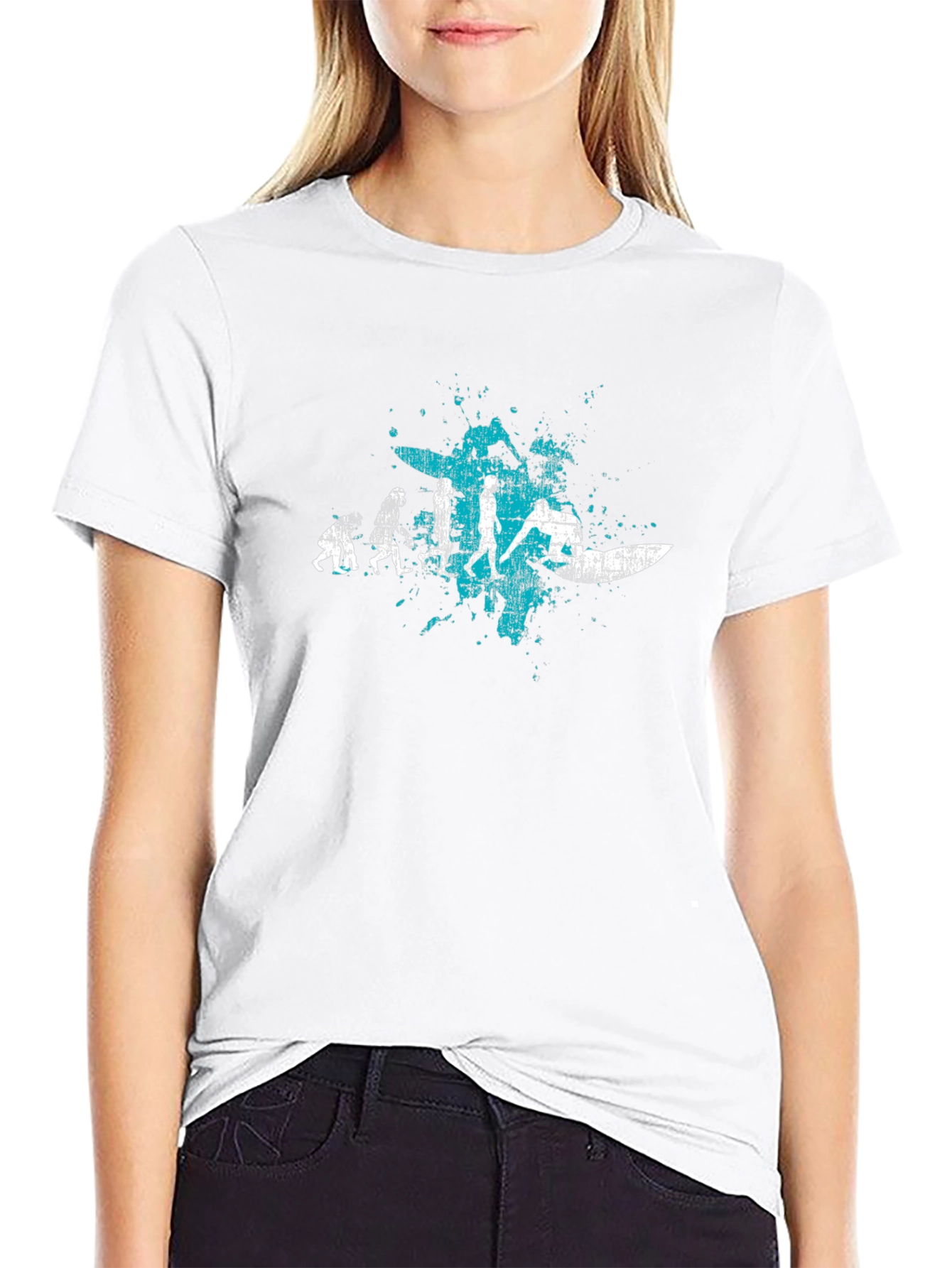 Evolution of Surfing T-Shirt | Black Tee